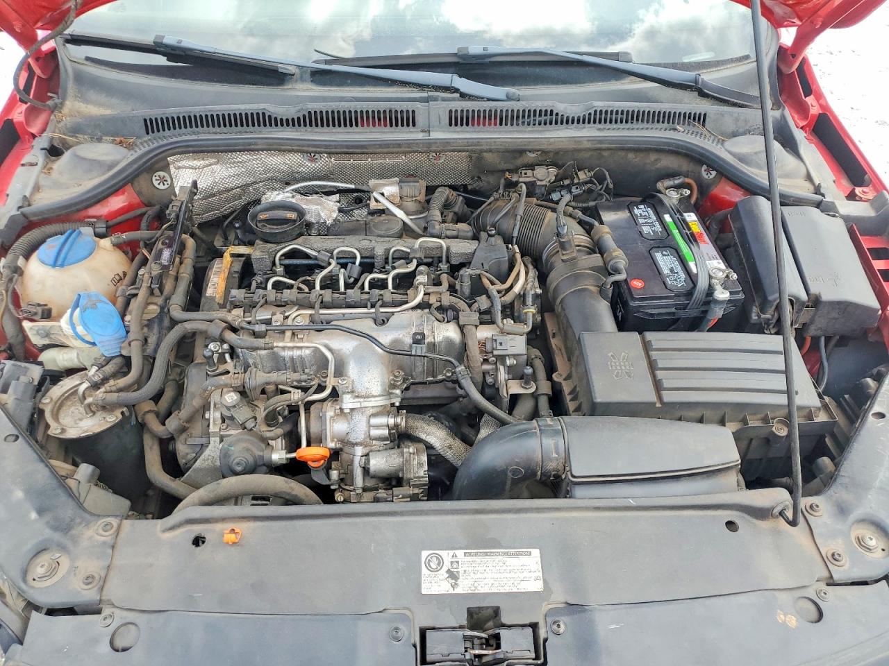 2012 Volkswagen Jetta Tdi Red vin: 3VWLL7AJ7CM377637