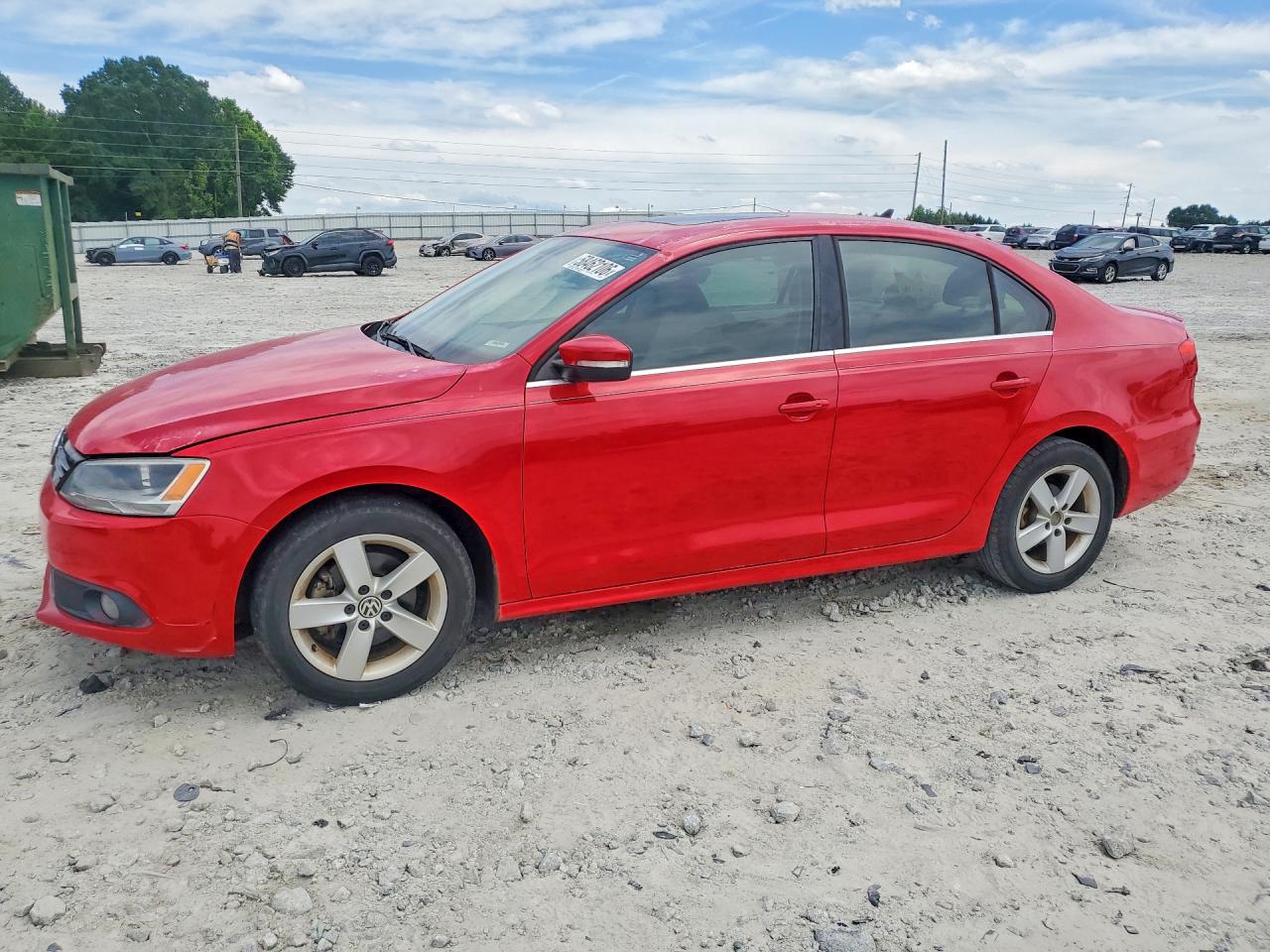 2012 Volkswagen Jetta Tdi Red vin: 3VWLL7AJ7CM377637