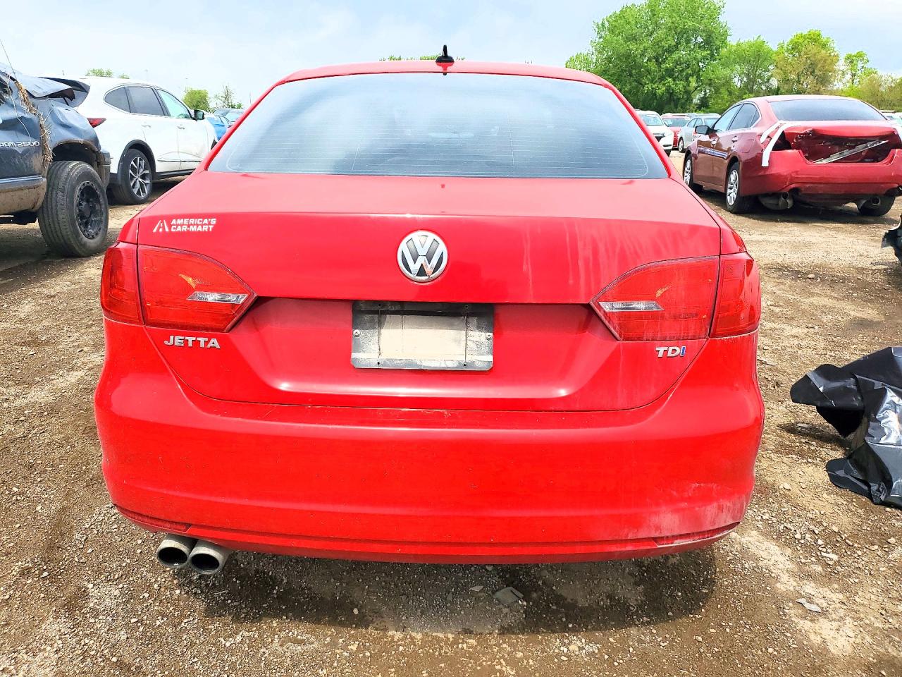 2014 Volkswagen Jetta Tdi Red vin: 3VWLL7AJ7EM275497