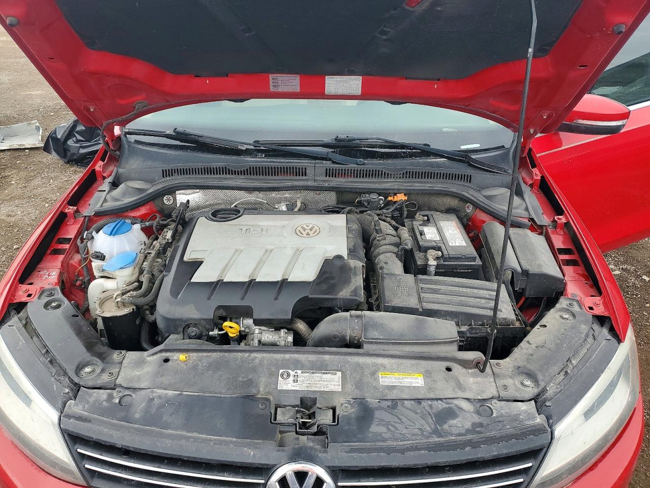 2014 Volkswagen Jetta Tdi Red vin: 3VWLL7AJ7EM275497