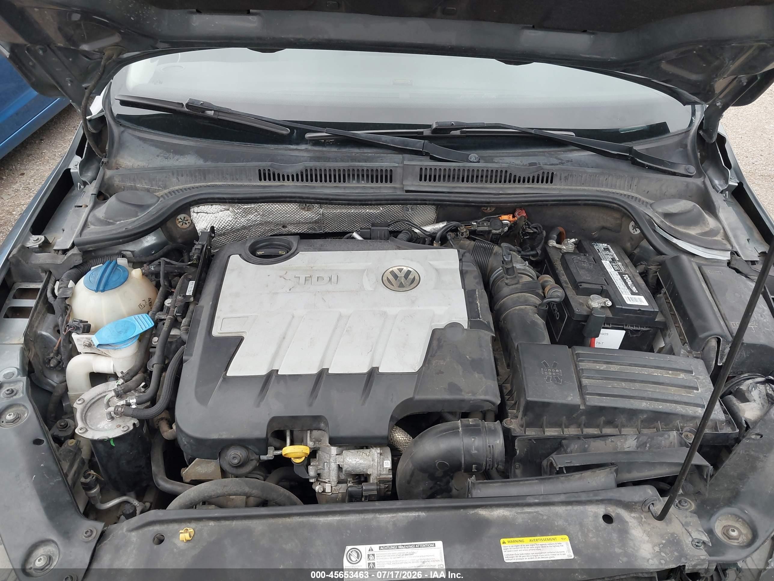 2014 Volkswagen Jetta 2.0l Tdi Gray vin: 3VWLL7AJ7EM323287