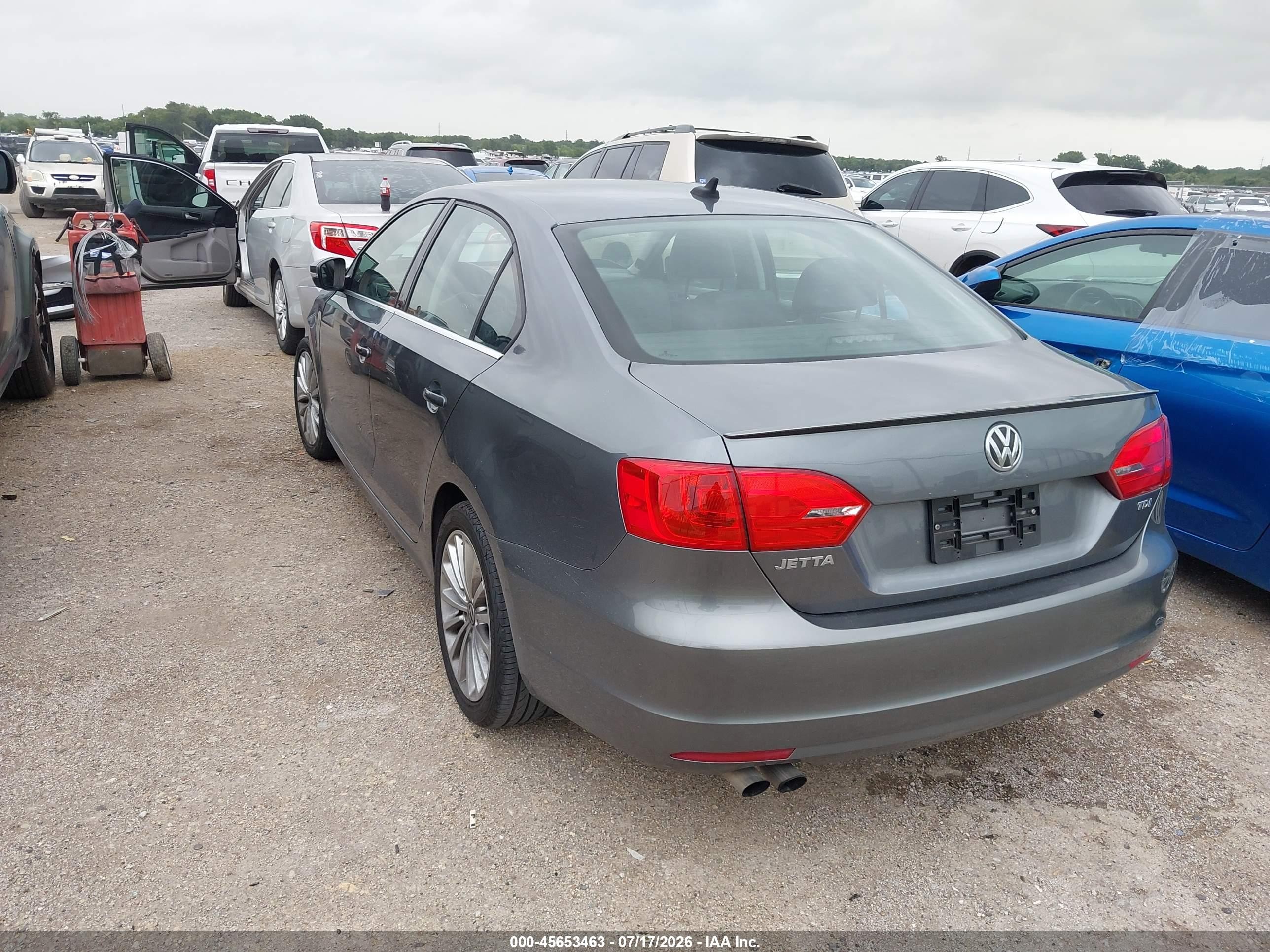 2014 Volkswagen Jetta 2.0l Tdi Gray vin: 3VWLL7AJ7EM323287