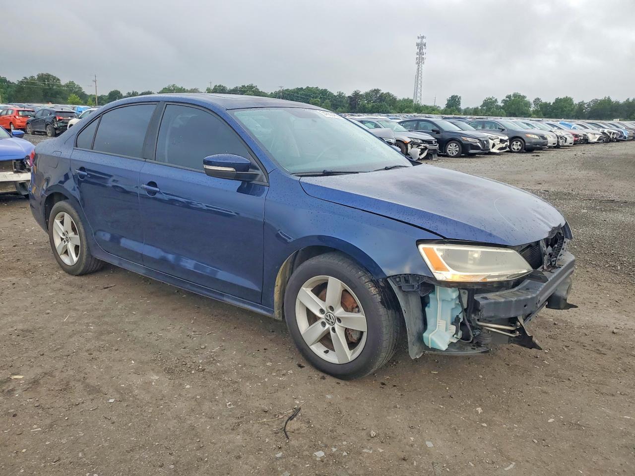 2011 Volkswagen Jetta Tdi Blue vin: 3VWLL7AJ8BM082495