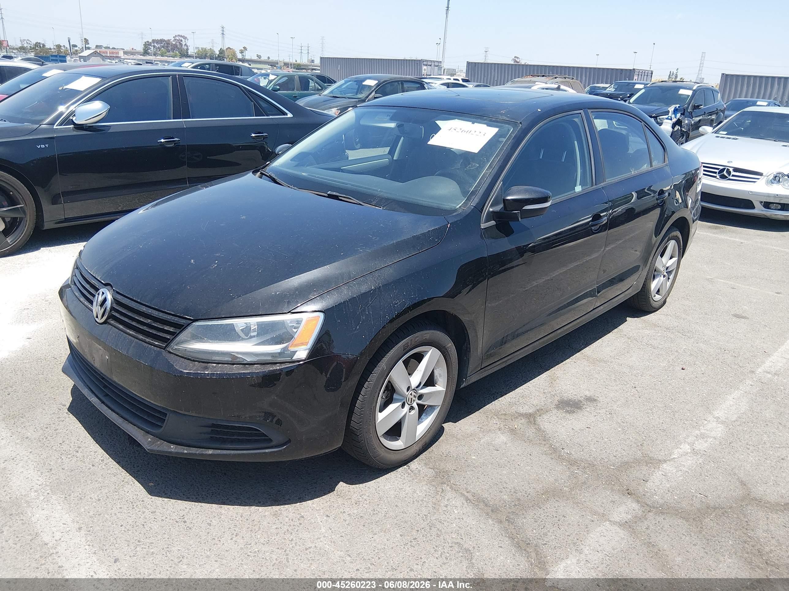 2012 Volkswagen Jetta 2.0l Tdi Черный vin: 3VWLL7AJ8CM389795