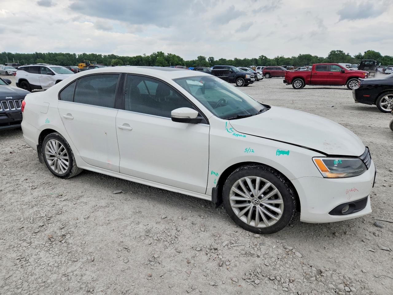 2013 Volkswagen Jetta Tdi White vin: 3VWLL7AJ8DM275877