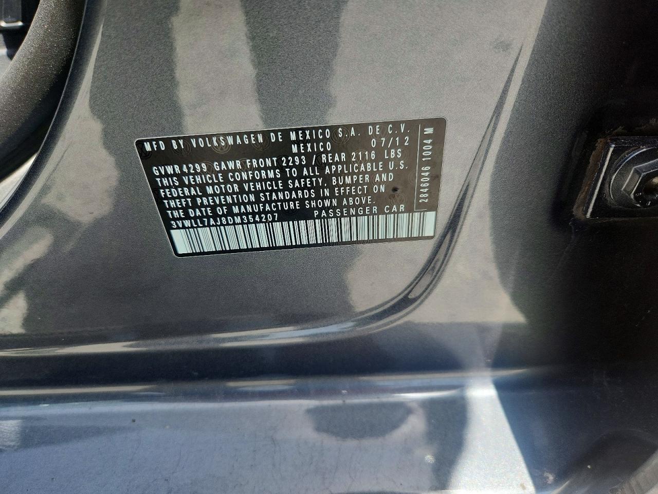 2013 Volkswagen Jetta Silver vin: 3VWLL7AJ8DM354207