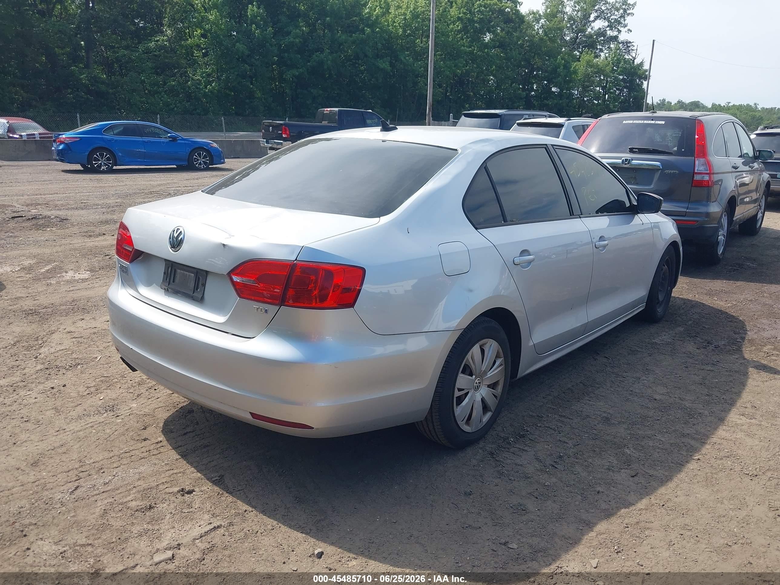 2014 Volkswagen Jetta 2.0l Tdi Value Edition Silver vin: 3VWLL7AJ8EM278442