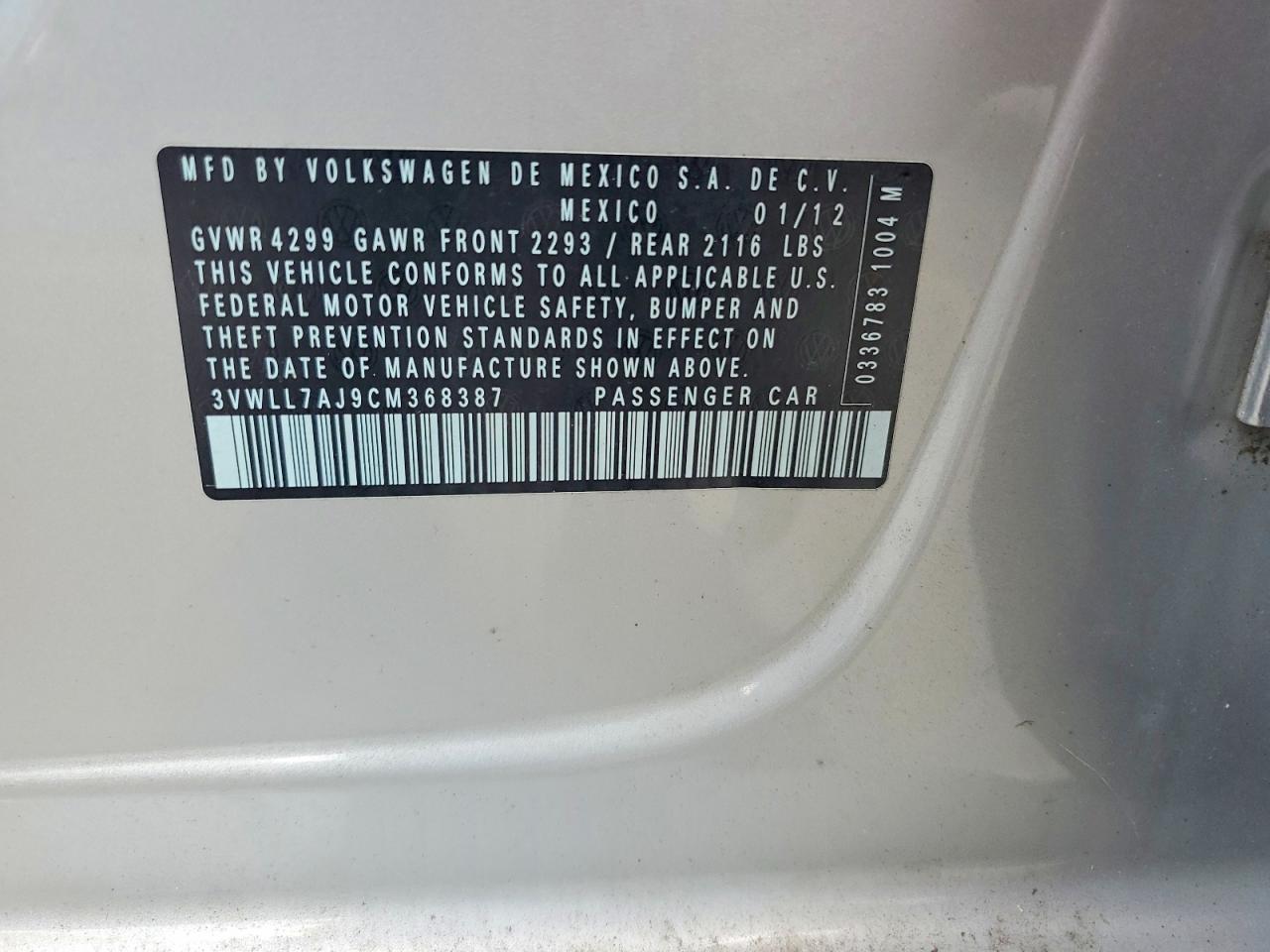 2012 Volkswagen Jetta Tdi Silver vin: 3VWLL7AJ9CM368387