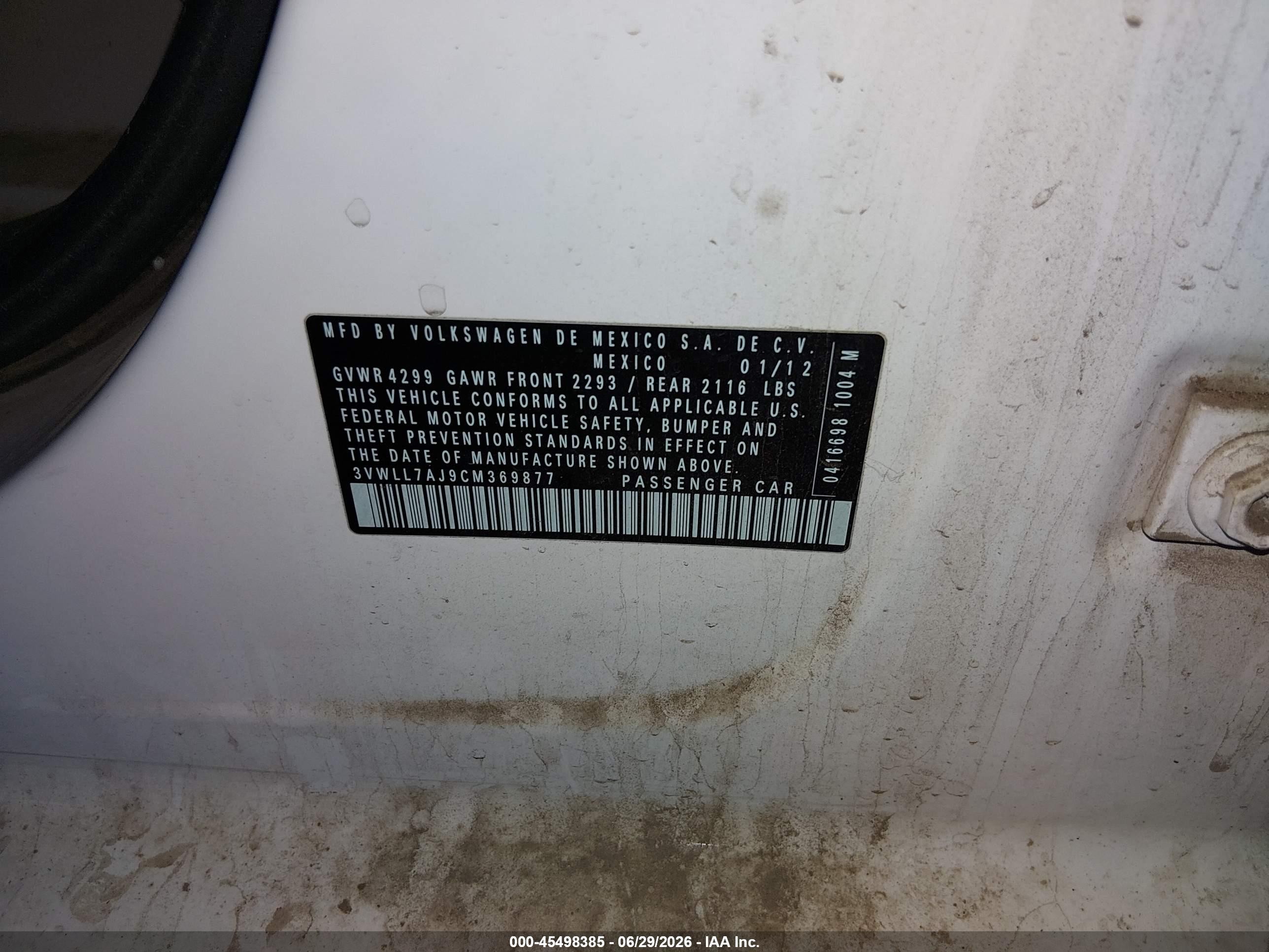 2012 Volkswagen Jetta 2.0l Tdi Белый vin: 3VWLL7AJ9CM369877
