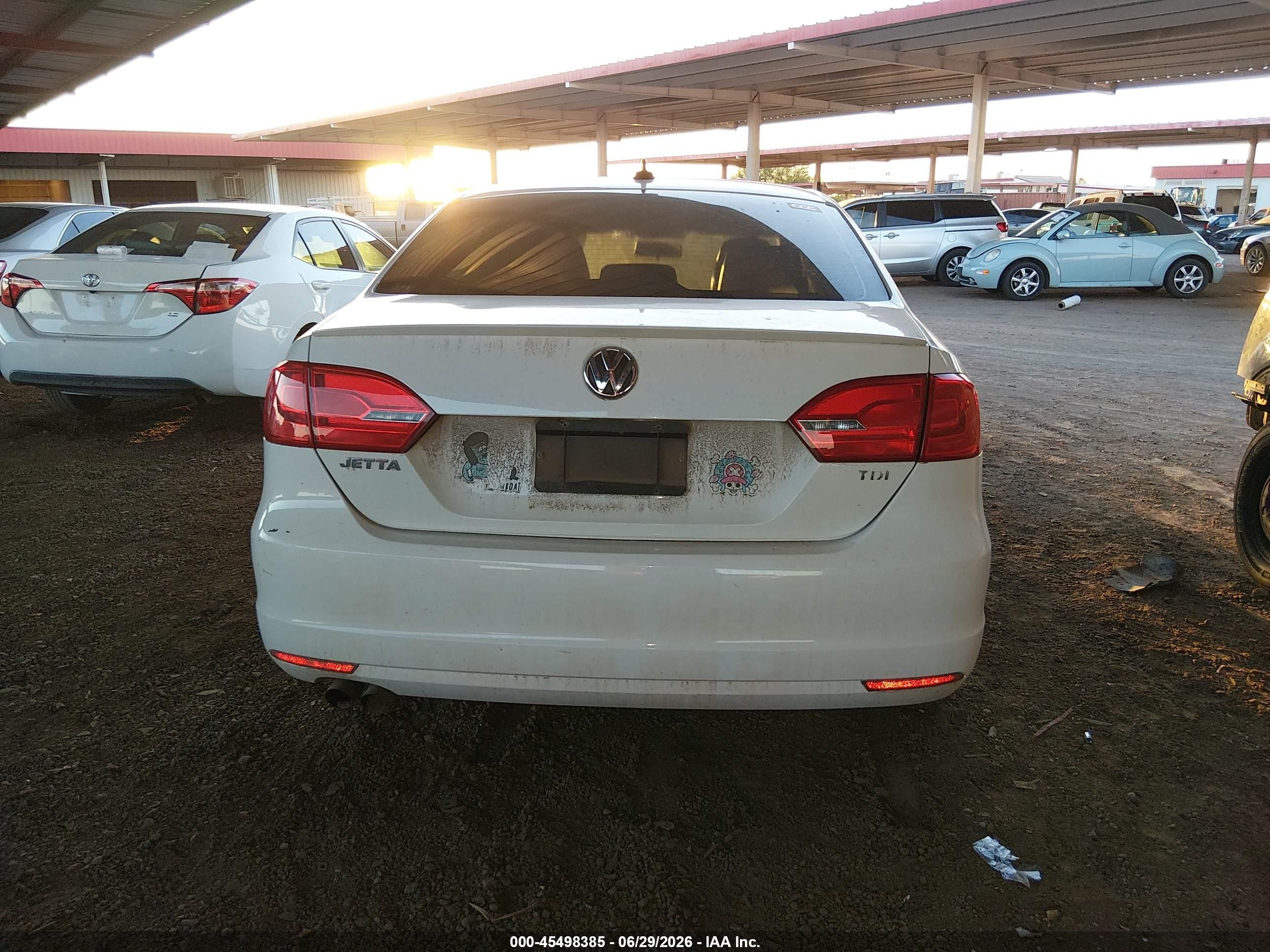 2012 Volkswagen Jetta 2.0l Tdi Белый vin: 3VWLL7AJ9CM369877