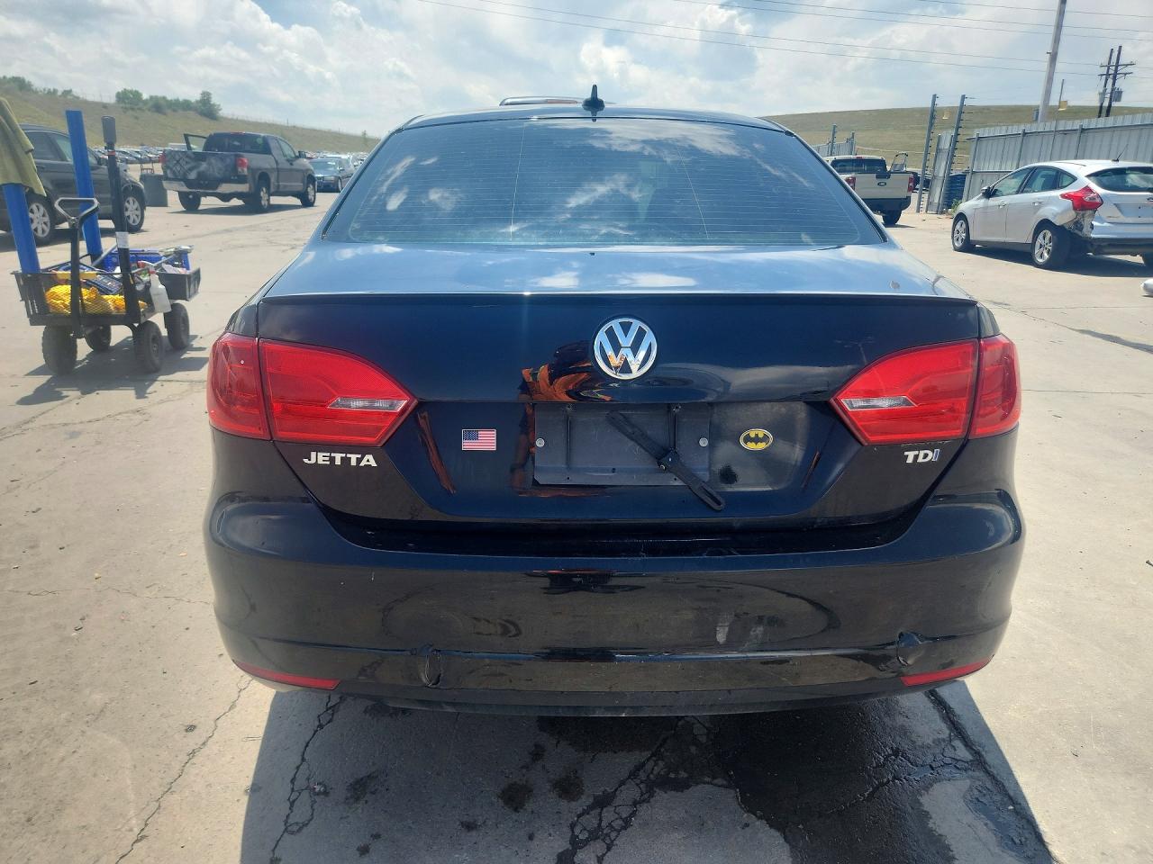 2012 Volkswagen Jetta Tdi Black vin: 3VWLL7AJ9CM423355