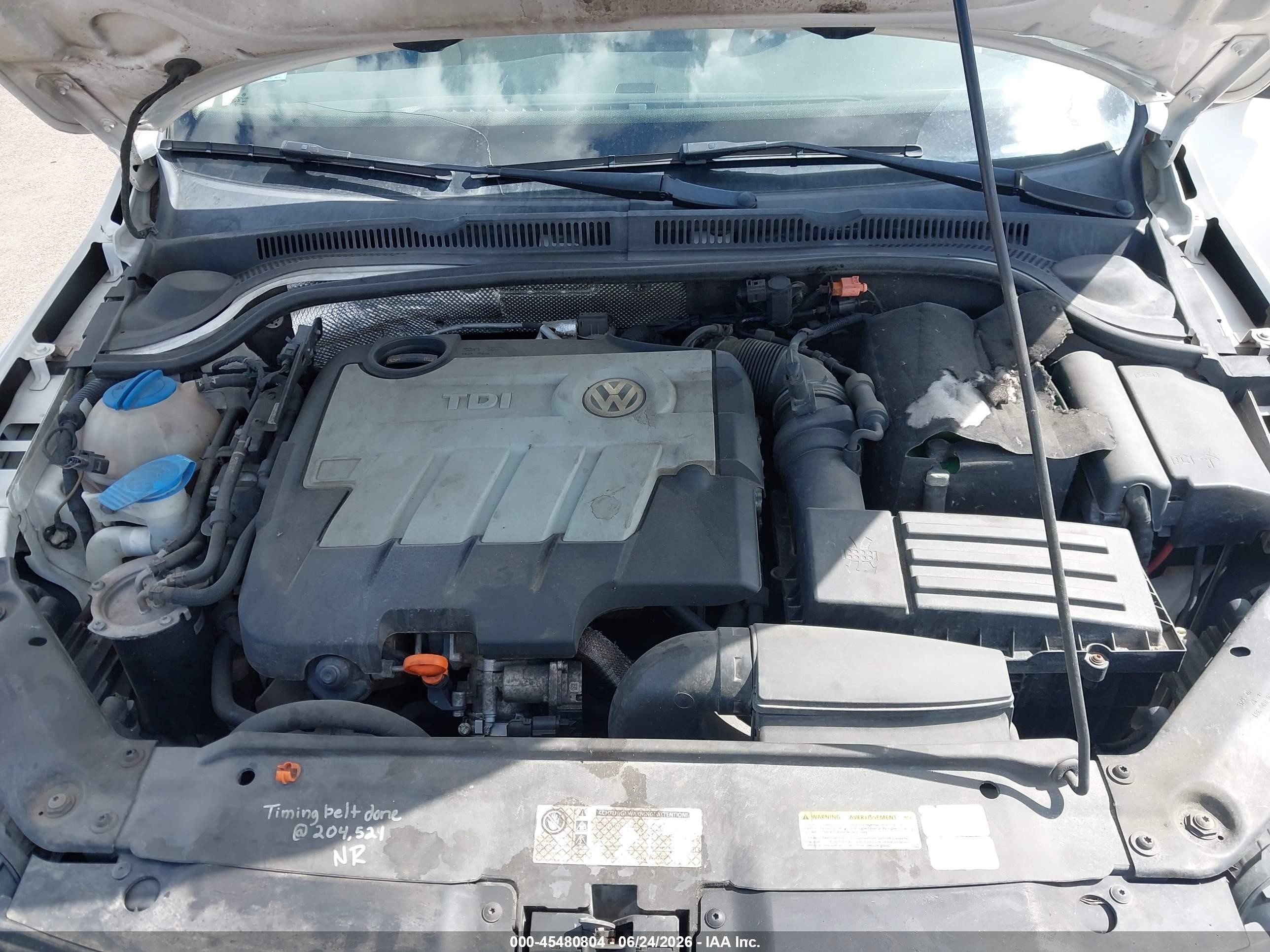 2013 Volkswagen Jetta 2.0l Tdi White vin: 3VWLL7AJ9DM420134