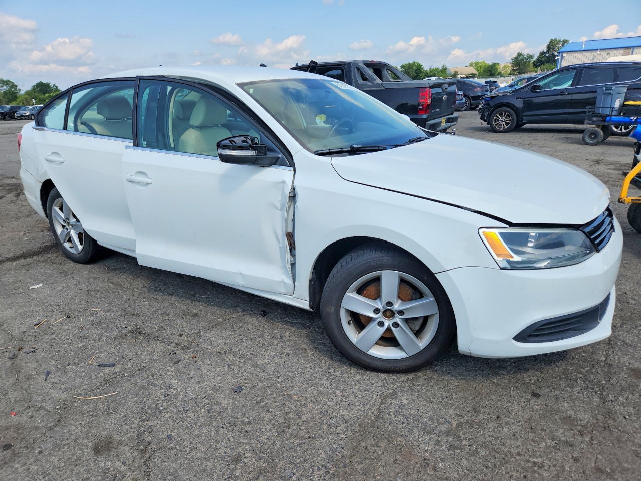 2014 Volkswagen Jetta Tdi White vin: 3VWLL7AJ9EM280006
