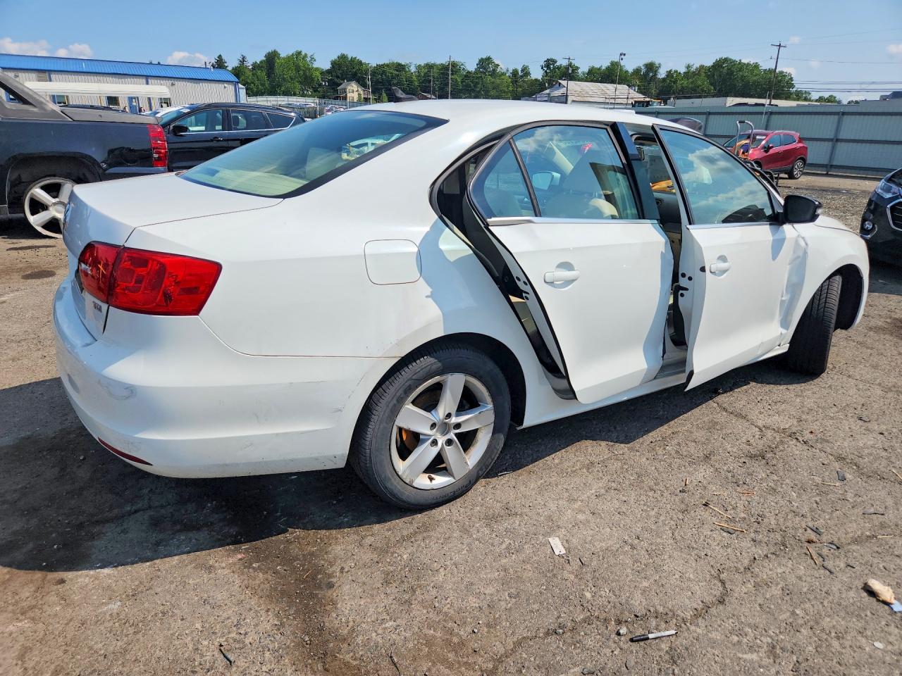 2014 Volkswagen Jetta Tdi White vin: 3VWLL7AJ9EM280006