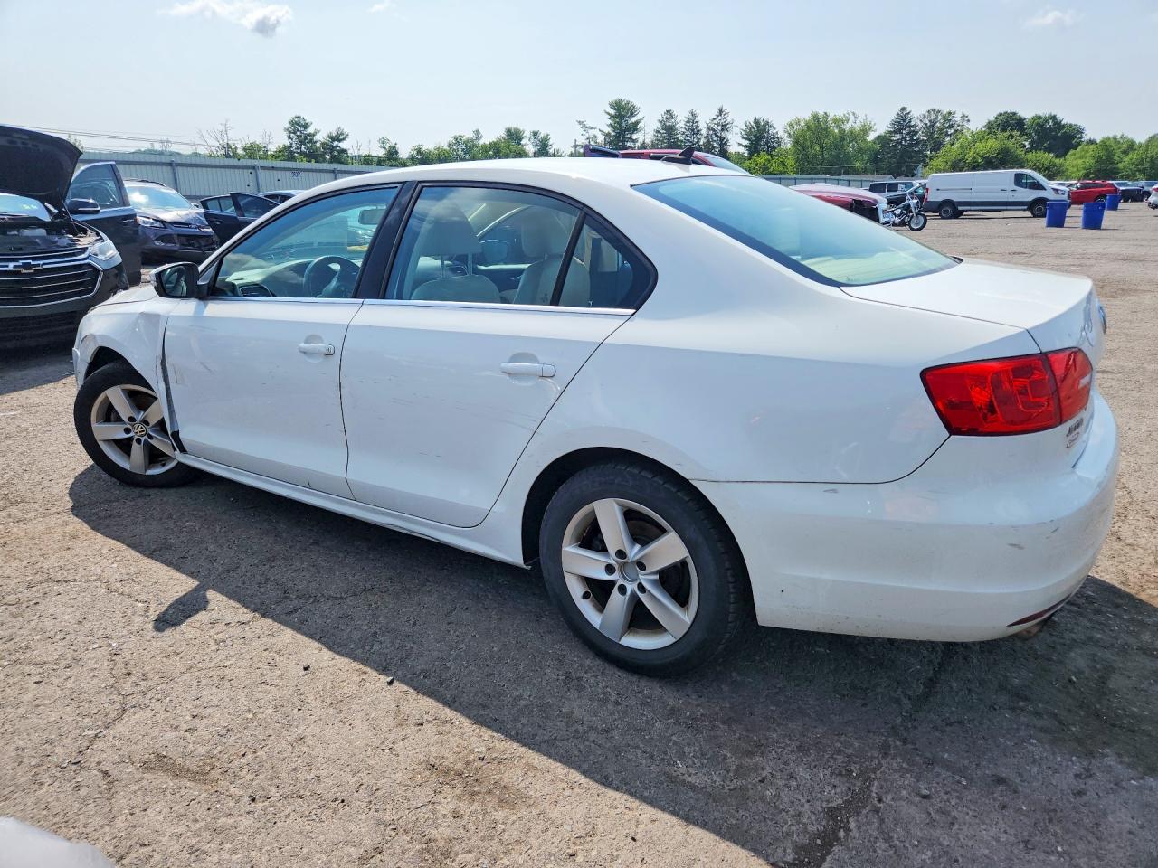 2014 Volkswagen Jetta Tdi White vin: 3VWLL7AJ9EM280006