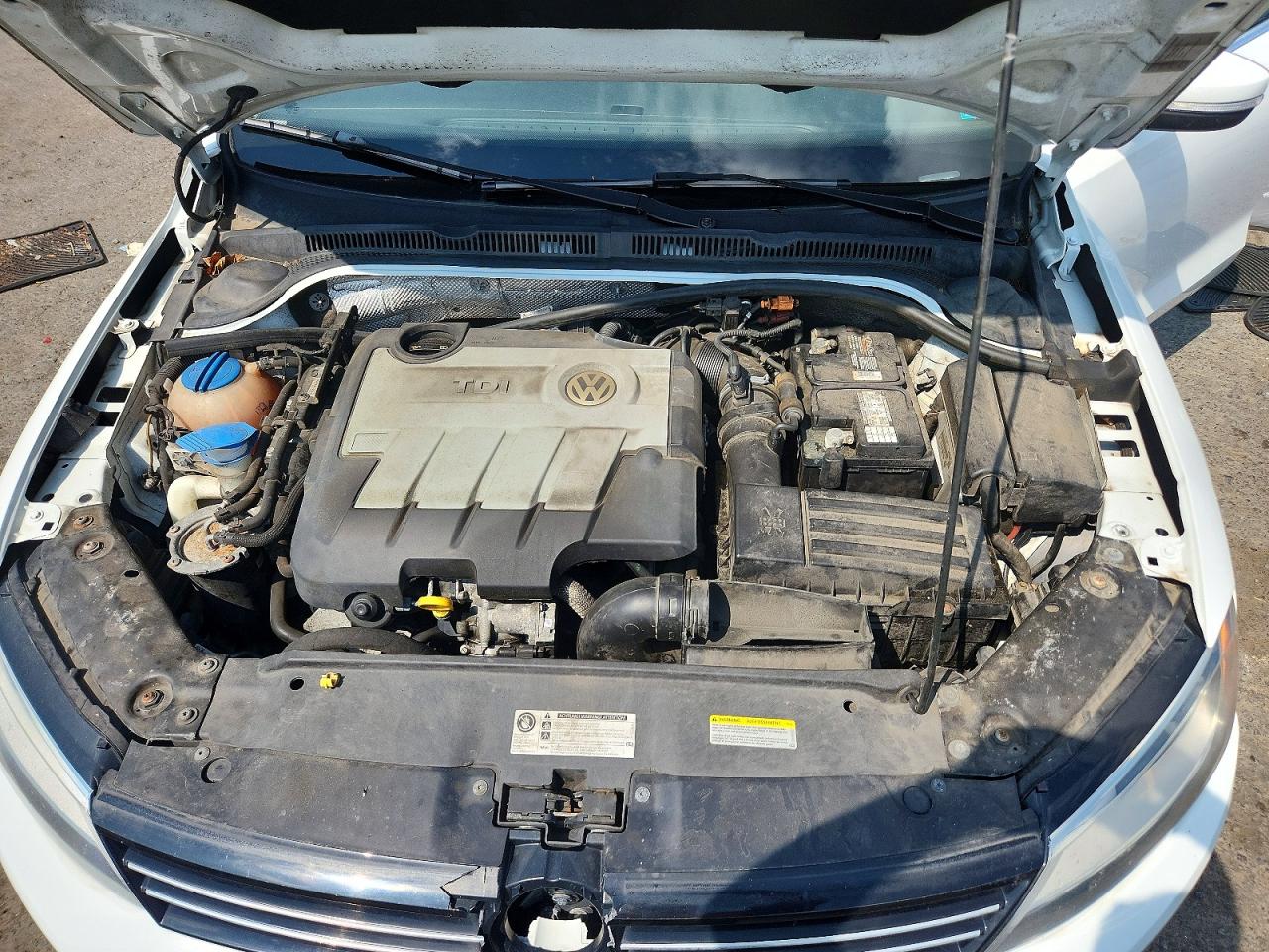 2014 Volkswagen Jetta Tdi White vin: 3VWLL7AJ9EM280006