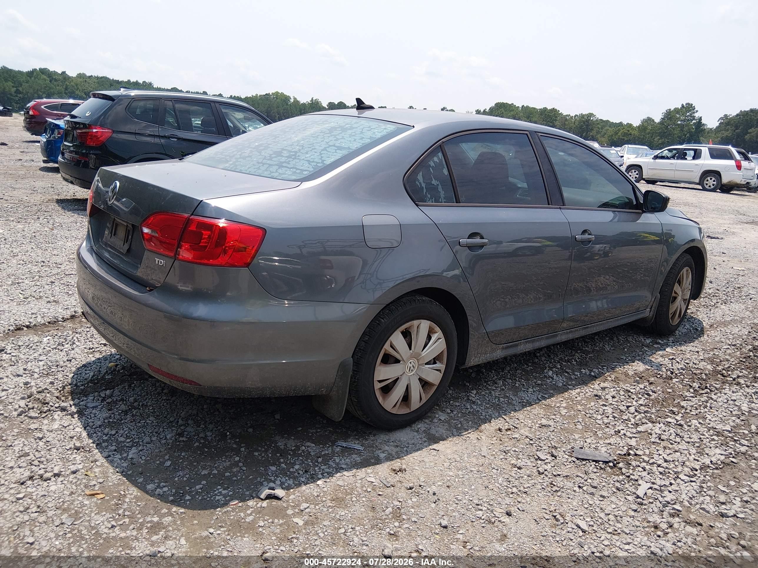 2014 Volkswagen Jetta 2.0l Tdi Value Edition Gray vin: 3VWLL7AJ9EM322397