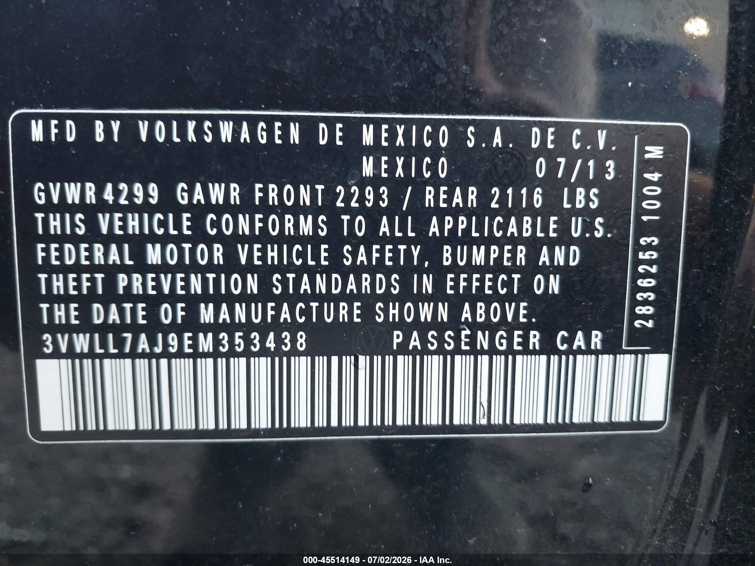 2014 Volkswagen Jetta 2.0l Tdi Черный vin: 3VWLL7AJ9EM353438