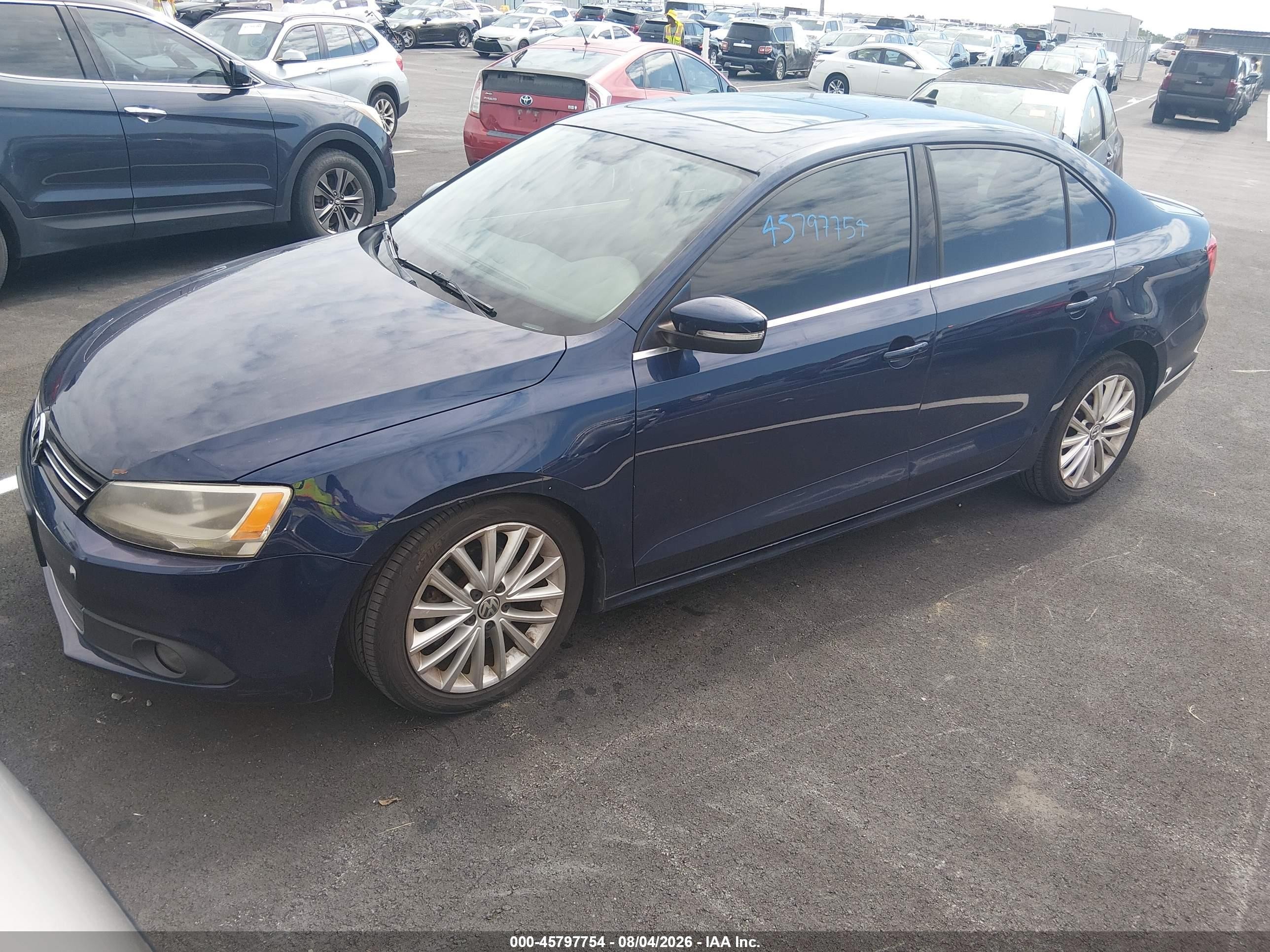 2014 Volkswagen Jetta 2.0l Tdi Blue vin: 3VWLL7AJ9EM394071
