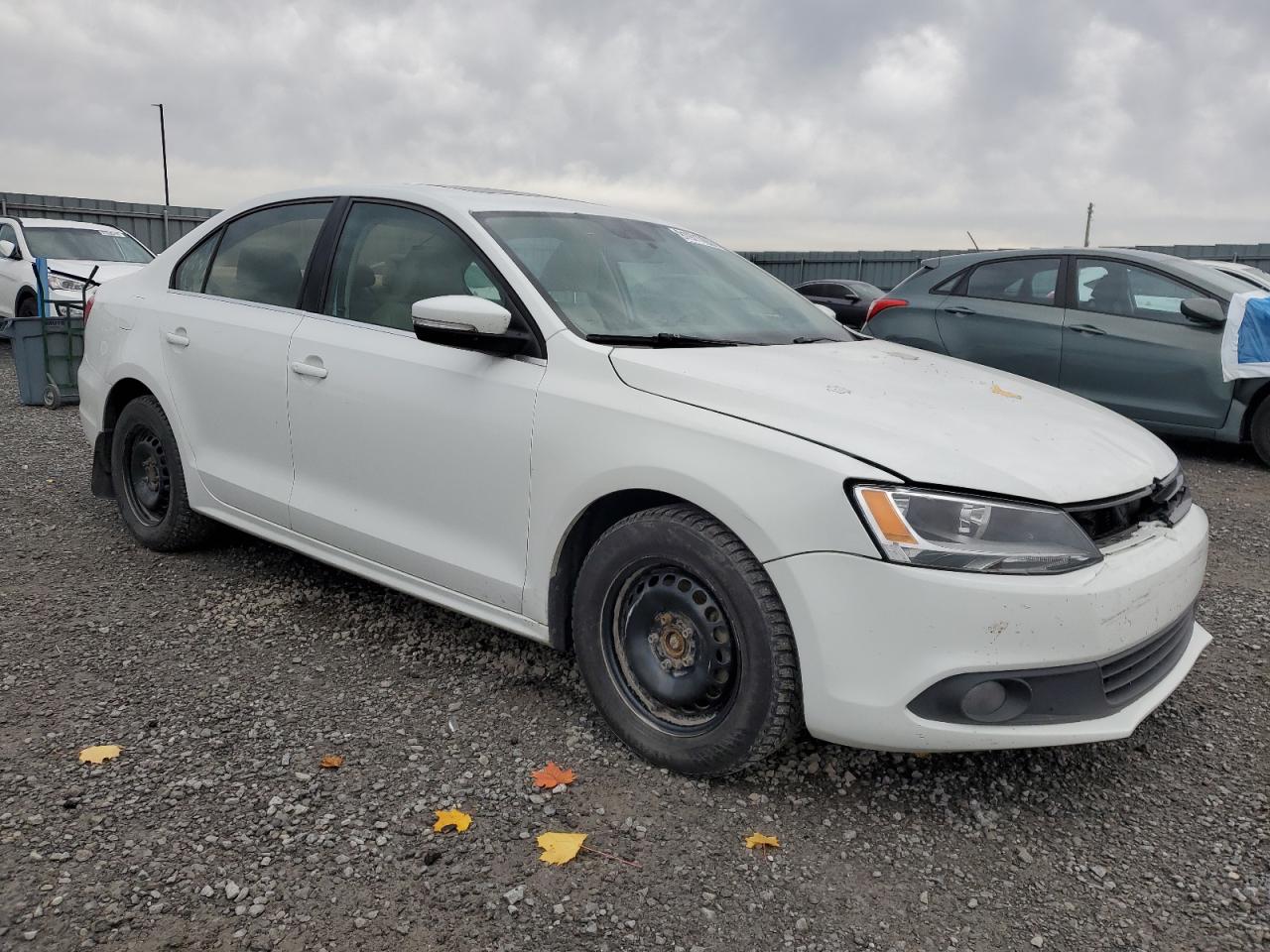2014 Volkswagen Jetta Tdi White vin: 3VWLL7AJ9EM402833