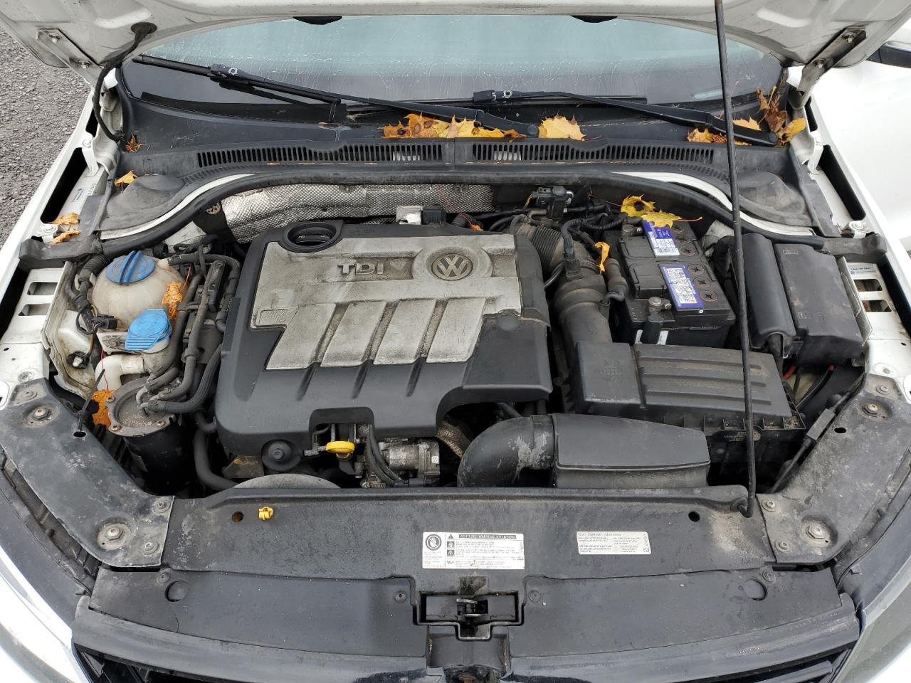 2014 Volkswagen Jetta Tdi White vin: 3VWLL7AJ9EM402833