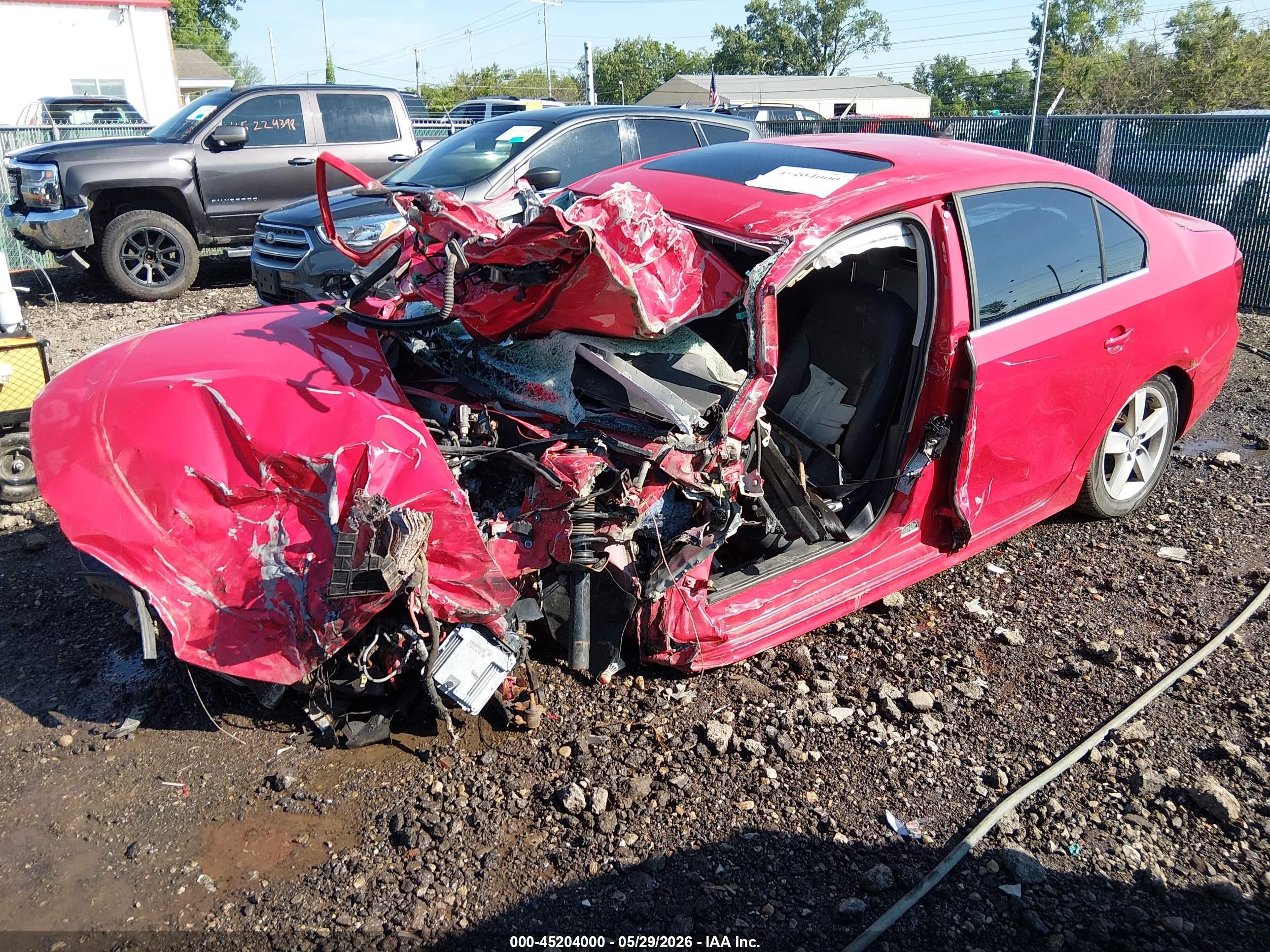 2013 Volkswagen Jetta 2.0l Tdi Red vin: 3VWLL7AJXDM287917