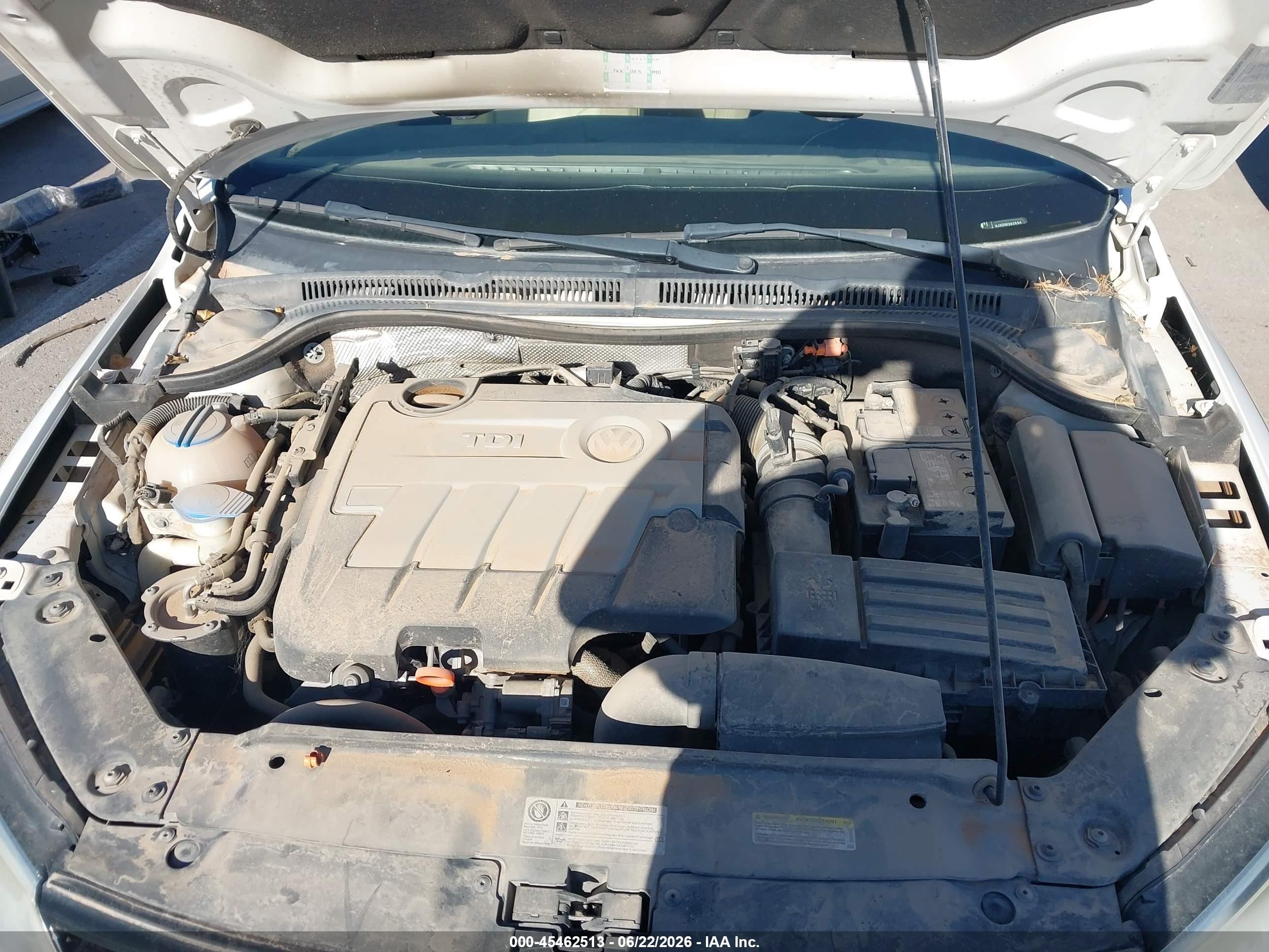 2013 Volkswagen Jetta 2.0l Tdi Белый vin: 3VWLL7AJXDM383594