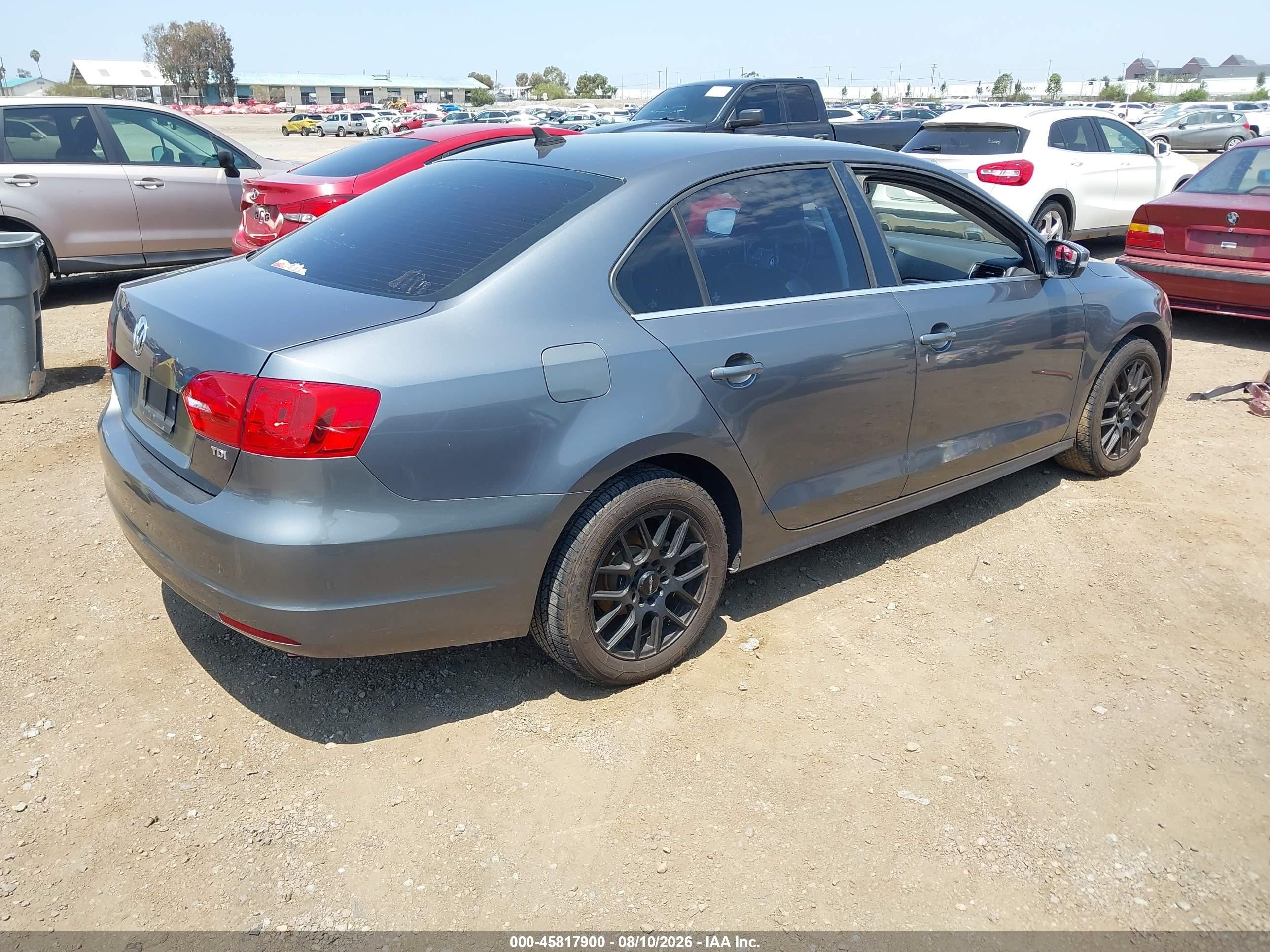 2013 Volkswagen Jetta 2.0l Tdi Gray vin: 3VWLL7AJXDM426427