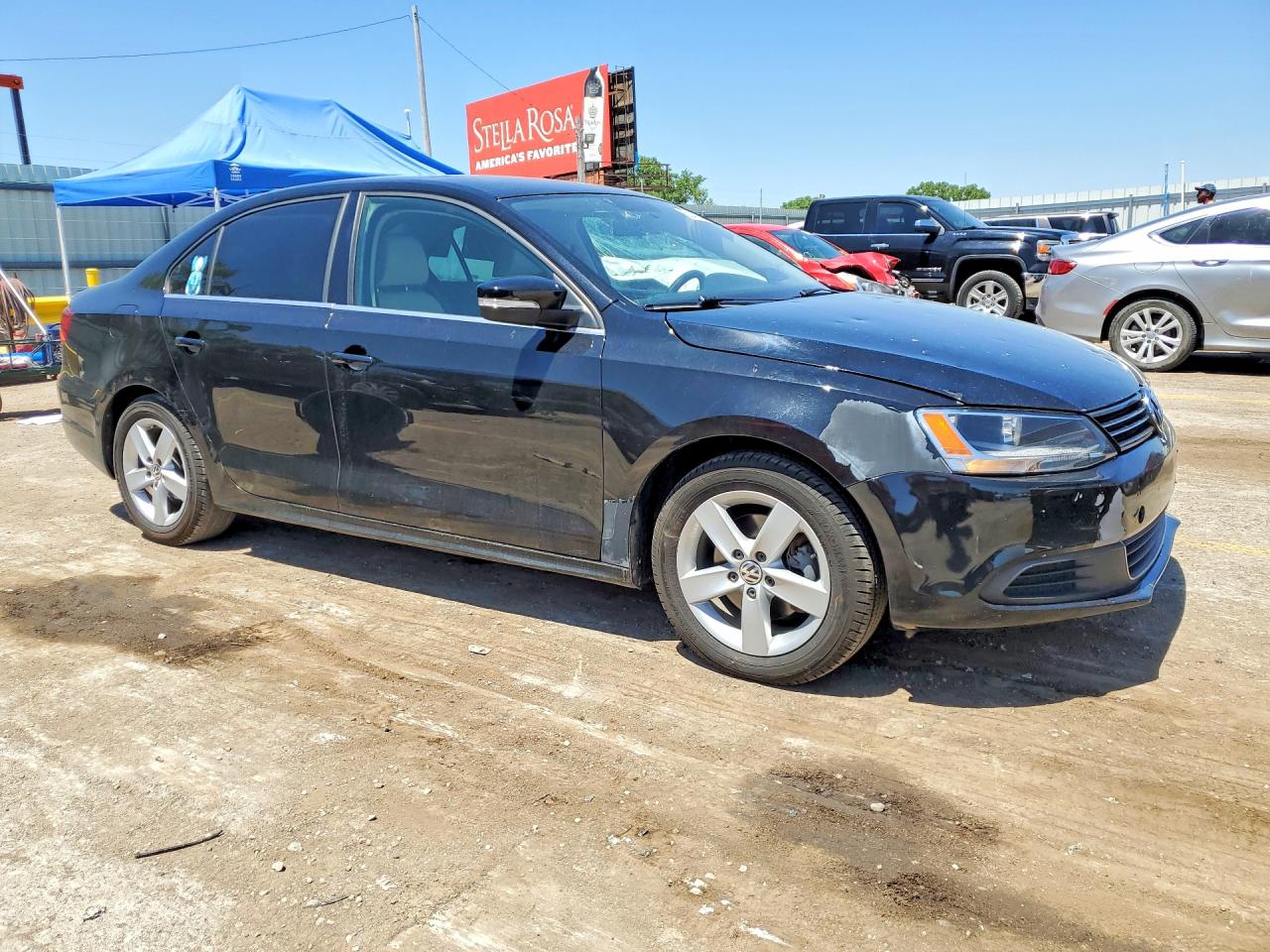 2014 Volkswagen Jetta Tdi Black vin: 3VWLL7AJXEM404574