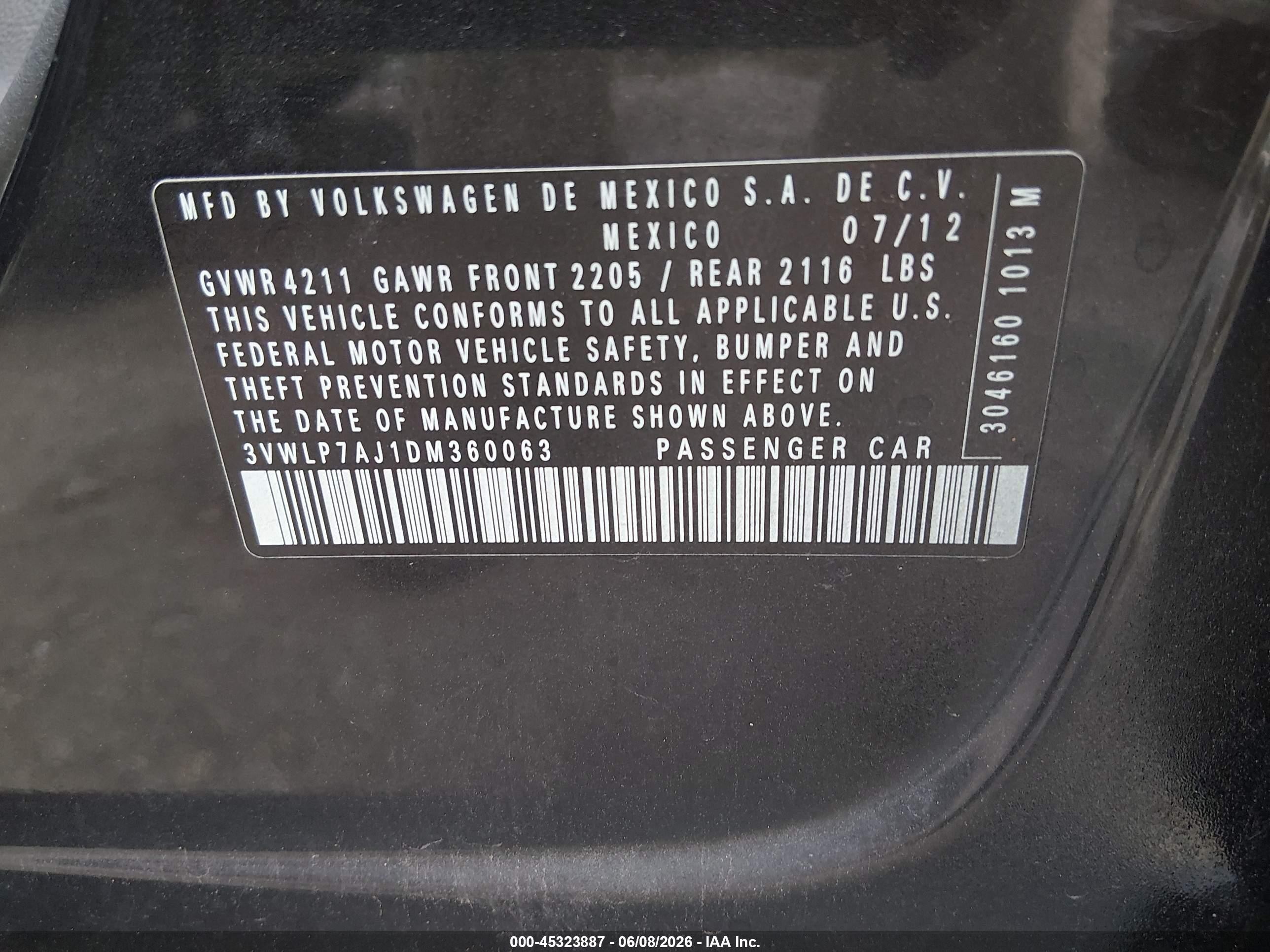 2013 Volkswagen Jetta 2.5l Sel Черный vin: 3VWLP7AJ1DM360063