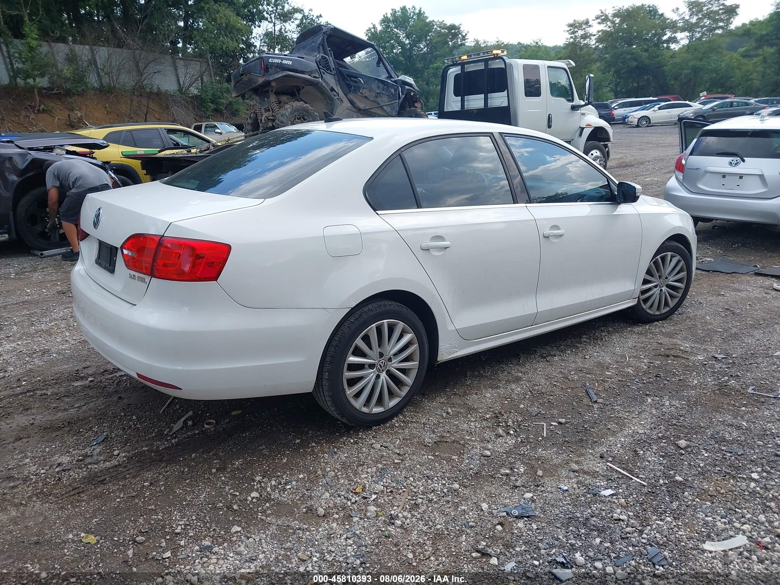2012 Volkswagen Jetta 2.5l Sel White vin: 3VWLP7AJ2CM364007