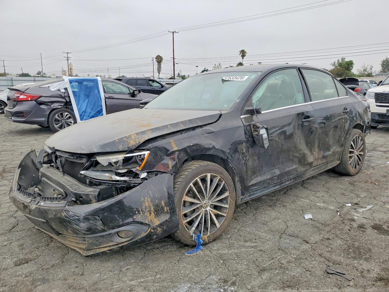 2012 Volkswagen Jetta Sel Black vin: 3VWLP7AJ3CM131608