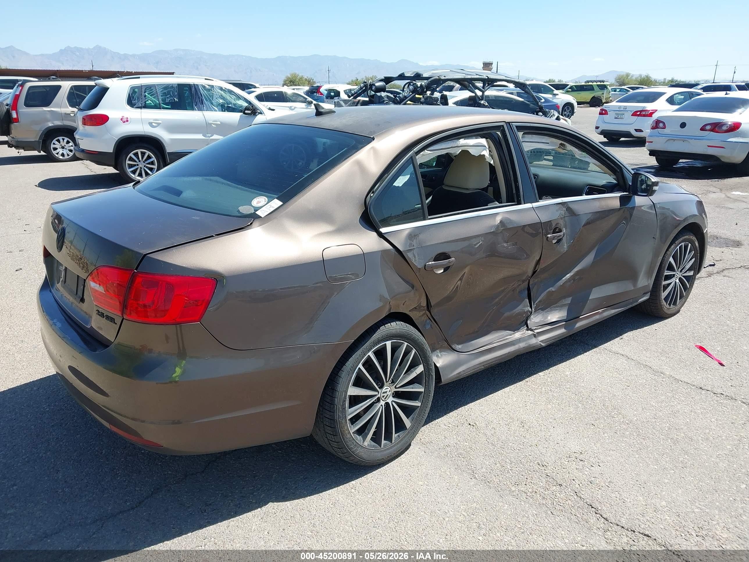 2012 Volkswagen Jetta 2.5l Sel Premium Brown vin: 3VWLP7AJ3CM471583