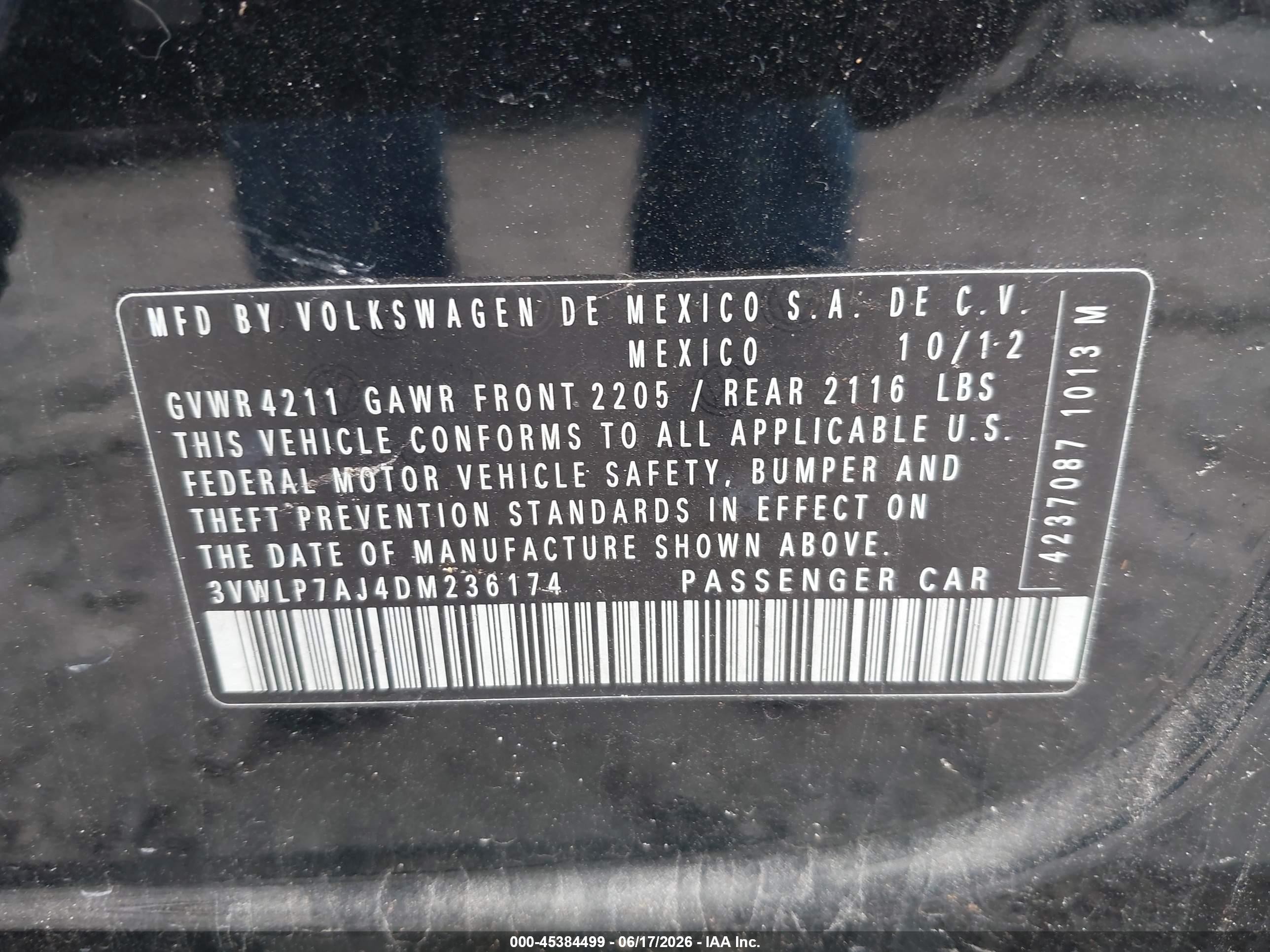 2013 Volkswagen Jetta 2.5l Sel Black vin: 3VWLP7AJ4DM236174