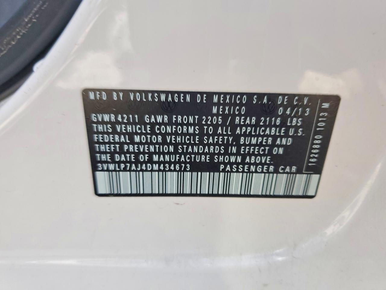 2013 Volkswagen Jetta Sel White vin: 3VWLP7AJ4DM434673