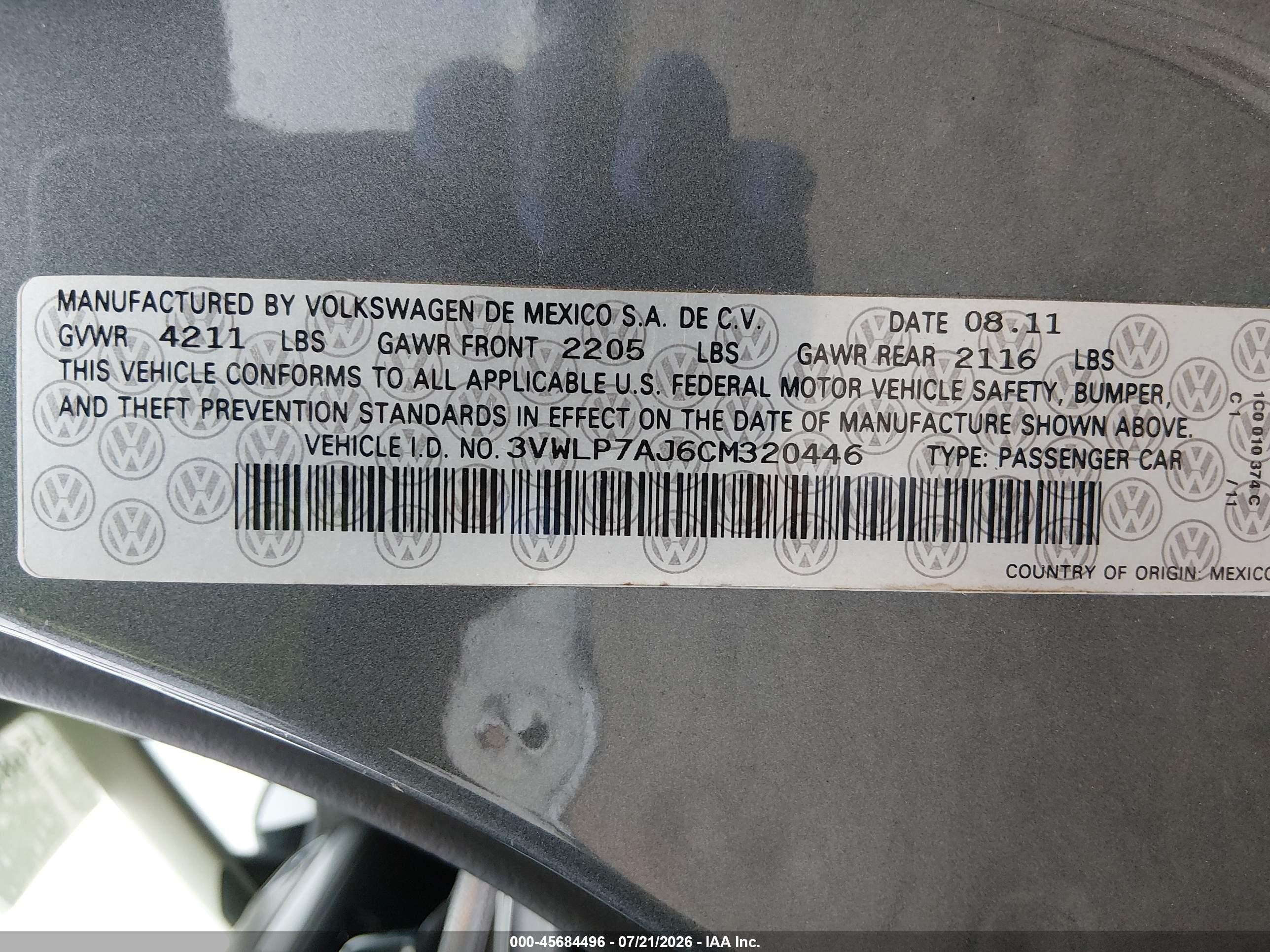 2012 Volkswagen Jetta 2.5l Sel Gray vin: 3VWLP7AJ6CM320446