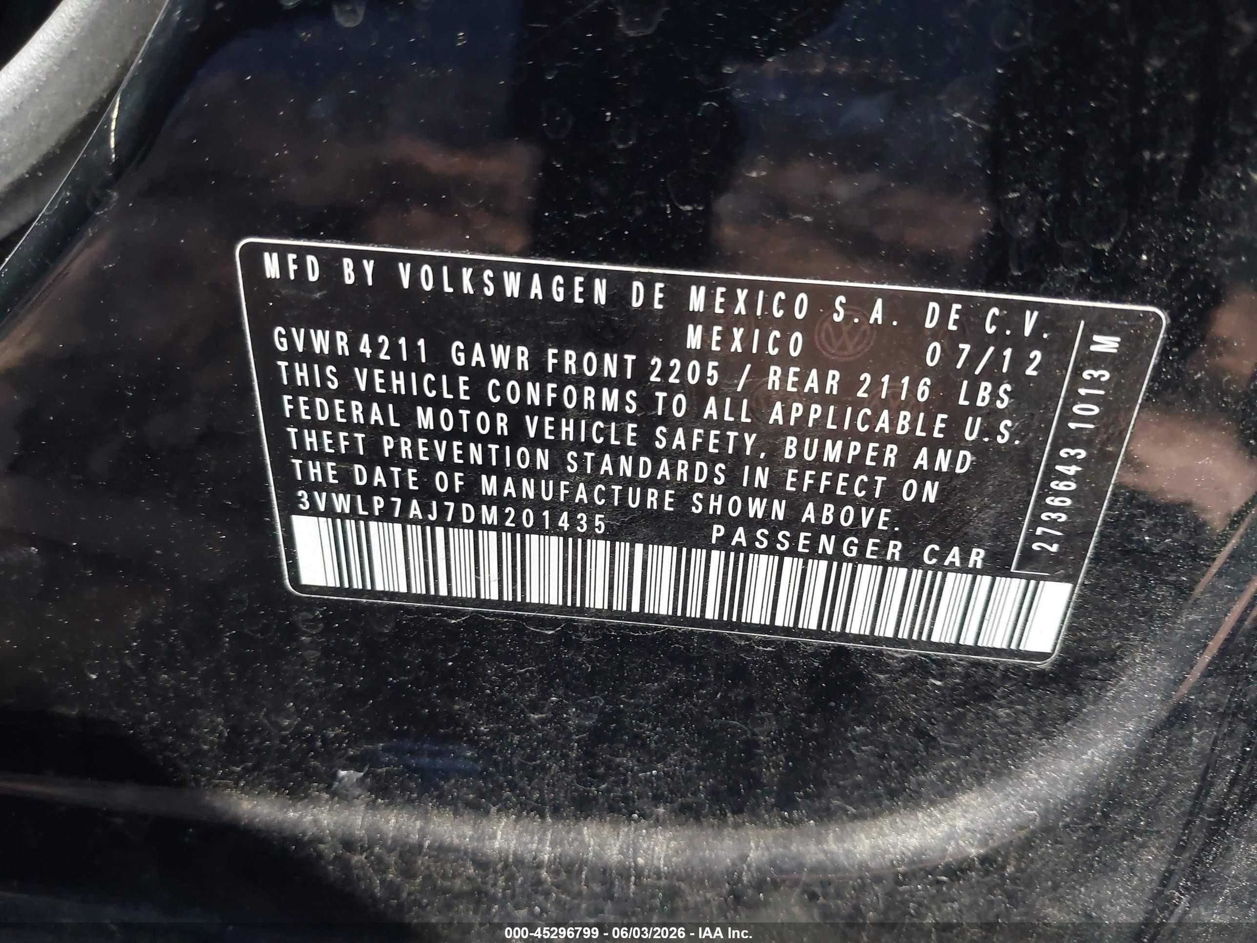 2013 Volkswagen Jetta 2.5l Sel Black vin: 3VWLP7AJ7DM201435