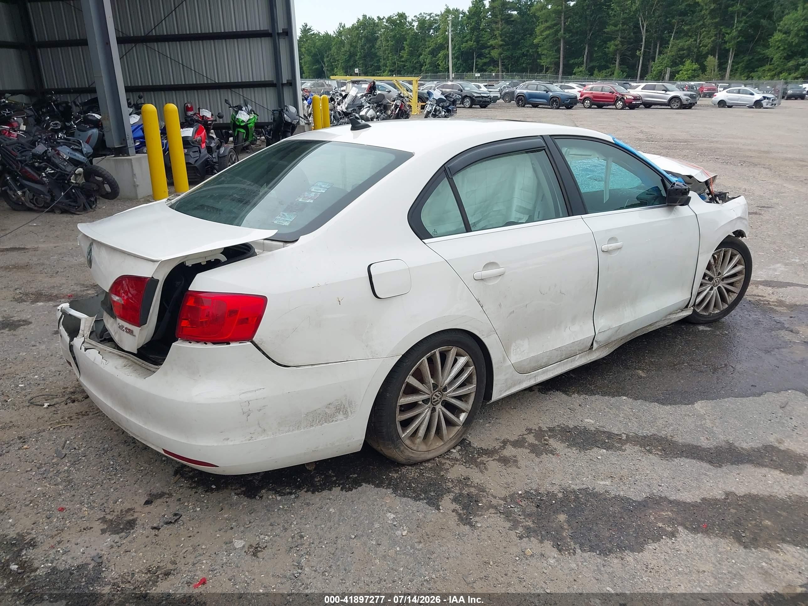 2013 Volkswagen Jetta 2.5l Sel White vin: 3VWLP7AJ8DM446549