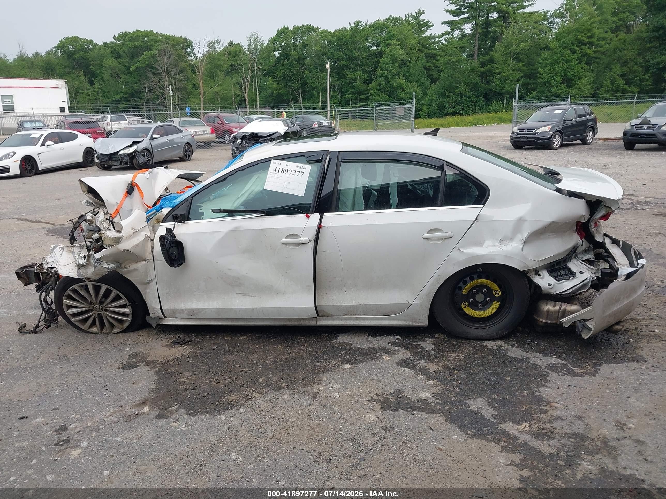 2013 Volkswagen Jetta 2.5l Sel White vin: 3VWLP7AJ8DM446549