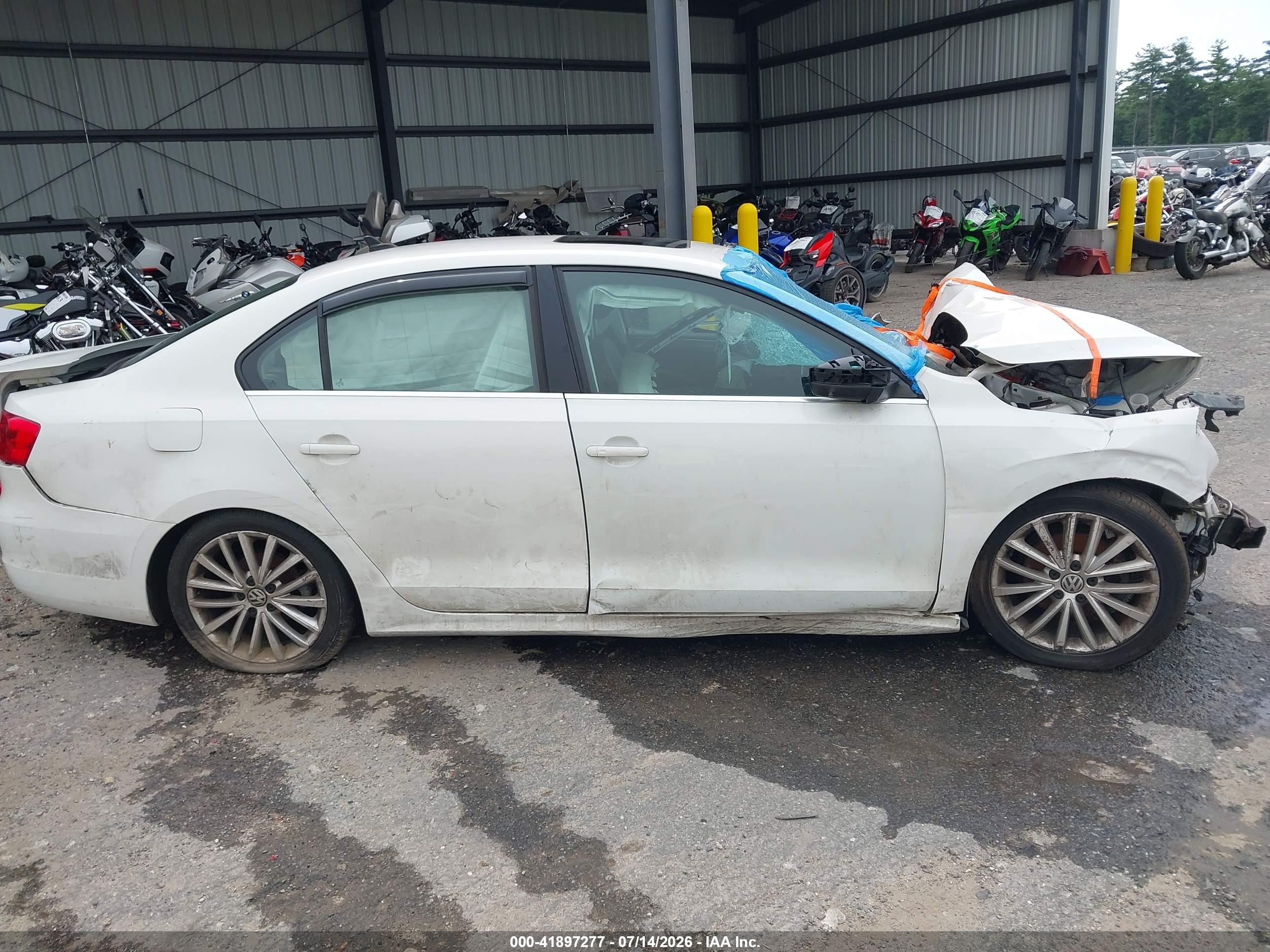 2013 Volkswagen Jetta 2.5l Sel White vin: 3VWLP7AJ8DM446549