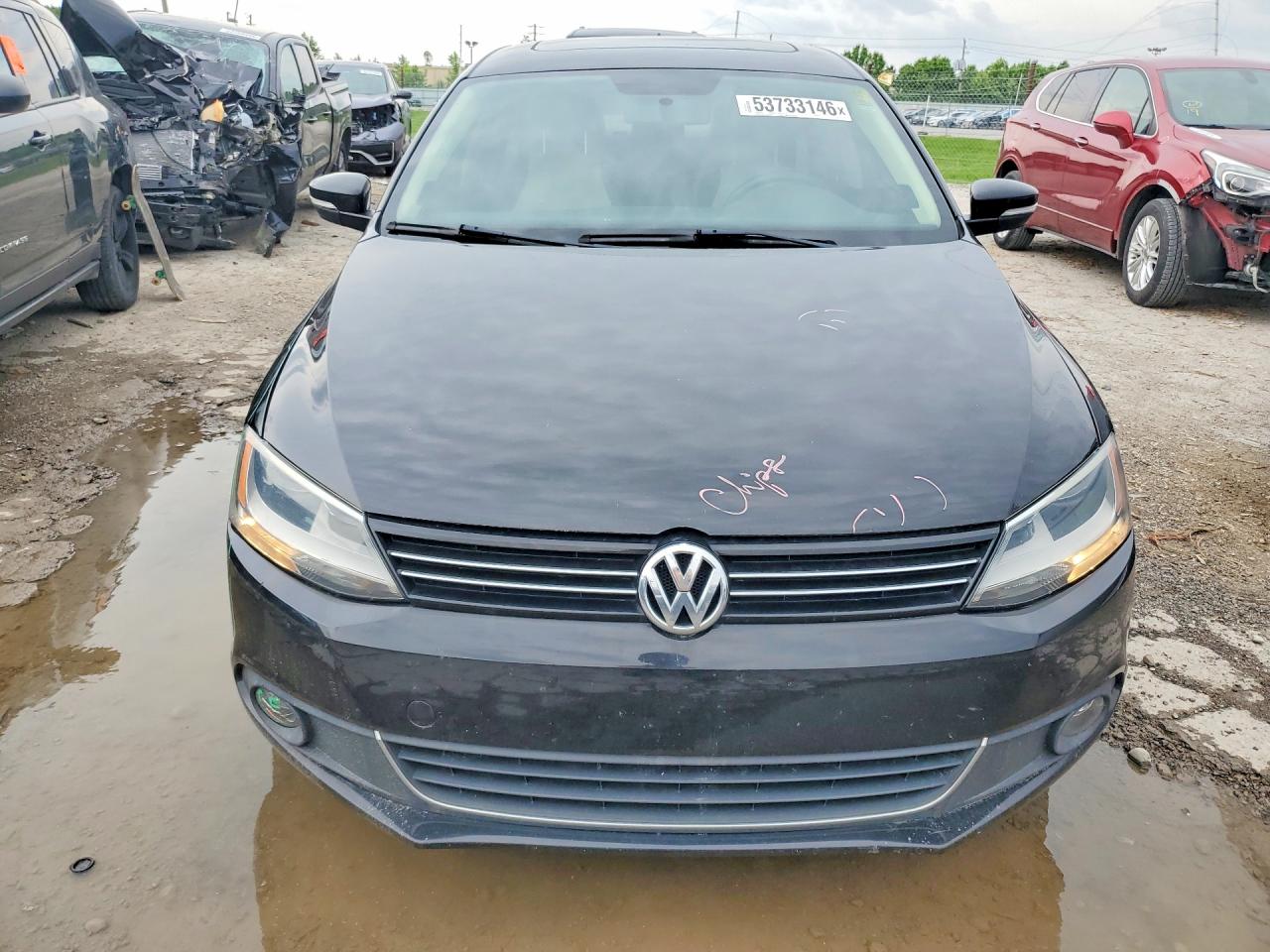 2012 Volkswagen Jetta Sel Black vin: 3VWLP7AJ9CM413266