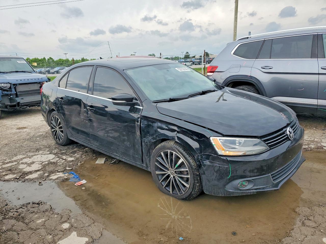 2012 Volkswagen Jetta Sel Black vin: 3VWLP7AJ9CM413266