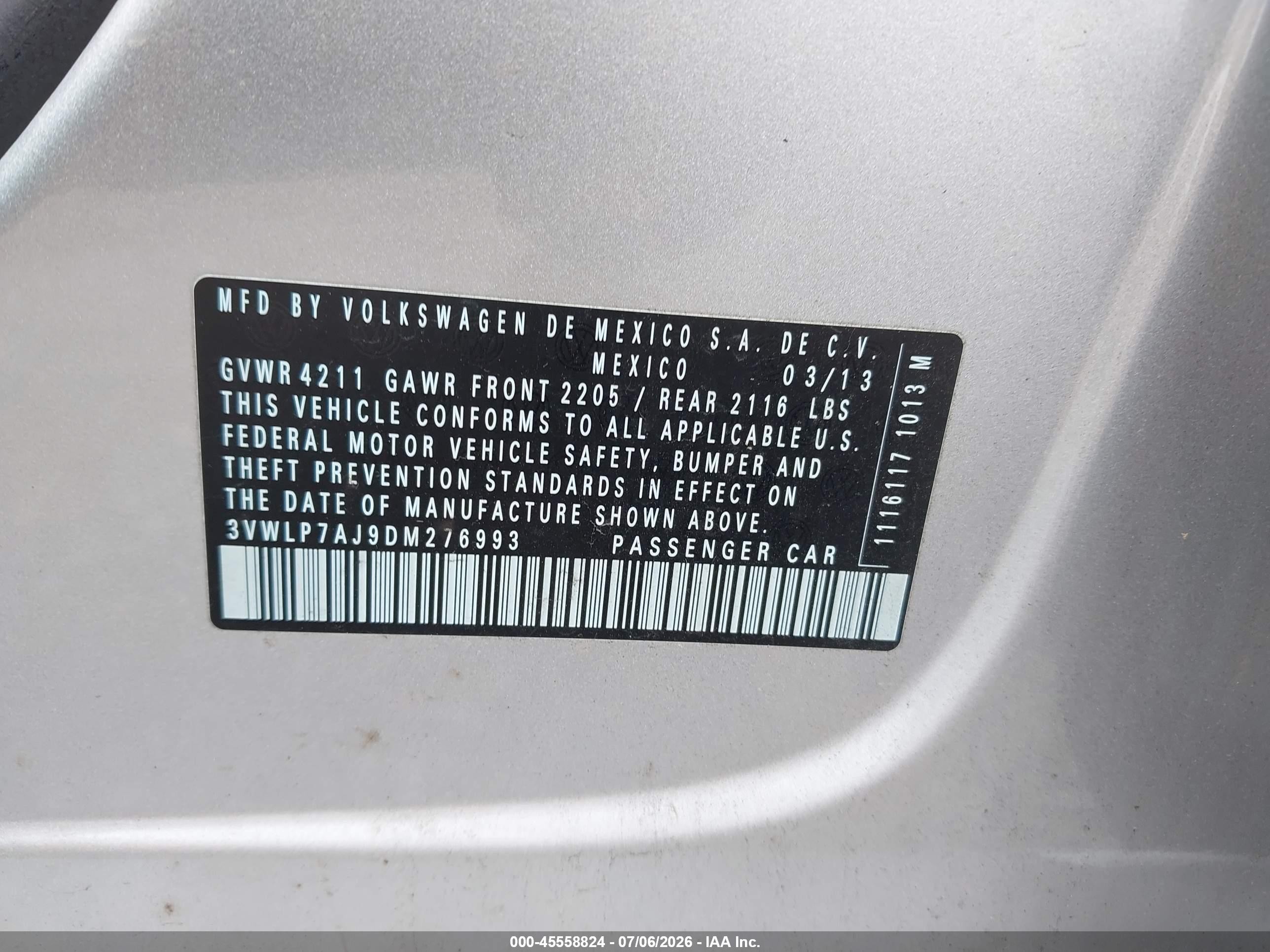 2013 Volkswagen Jetta 2.5l Sel Silver vin: 3VWLP7AJ9DM276993