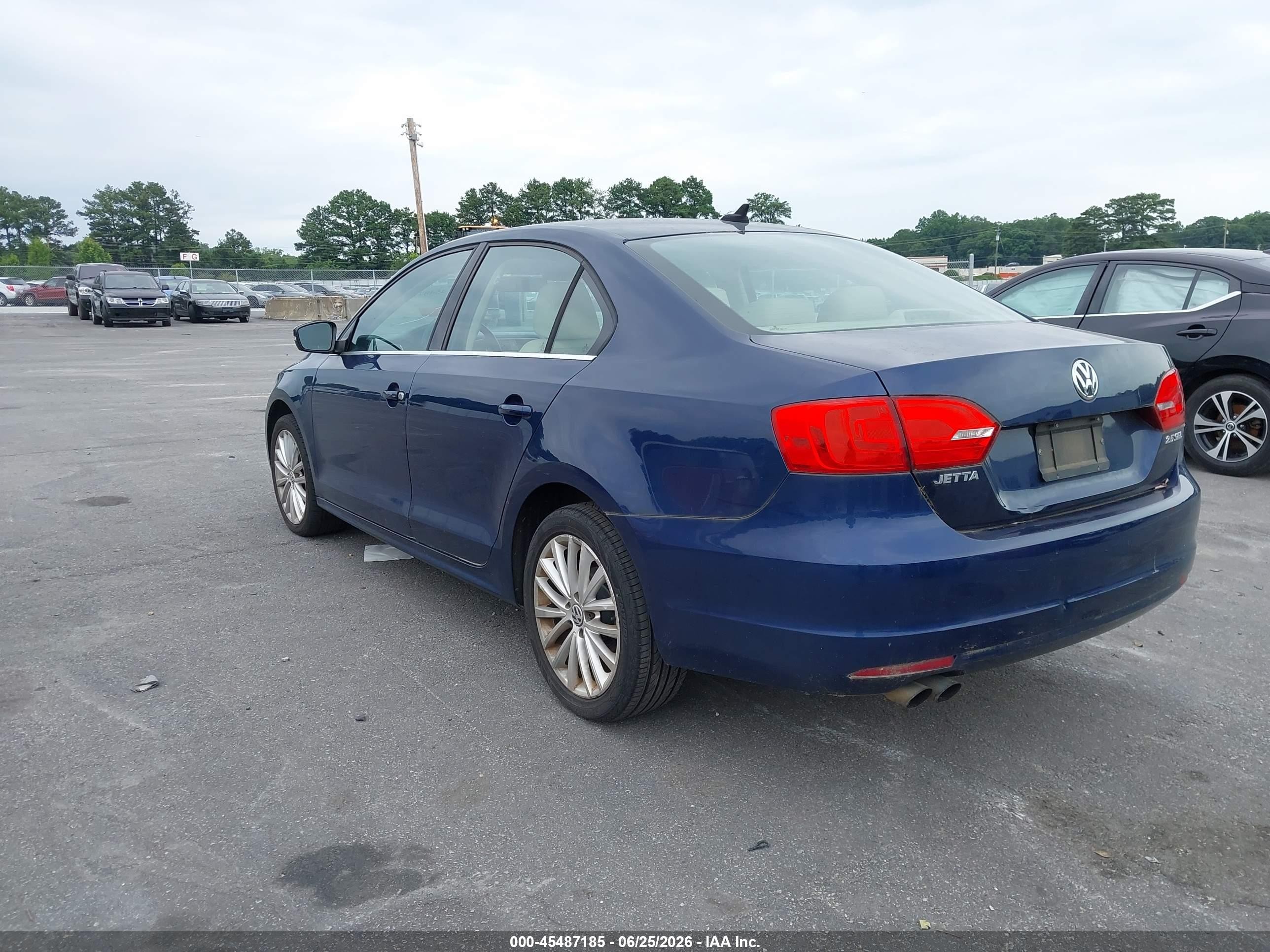 2012 Volkswagen Jetta 2.5l Sel Blue vin: 3VWLP7AJXCM426883
