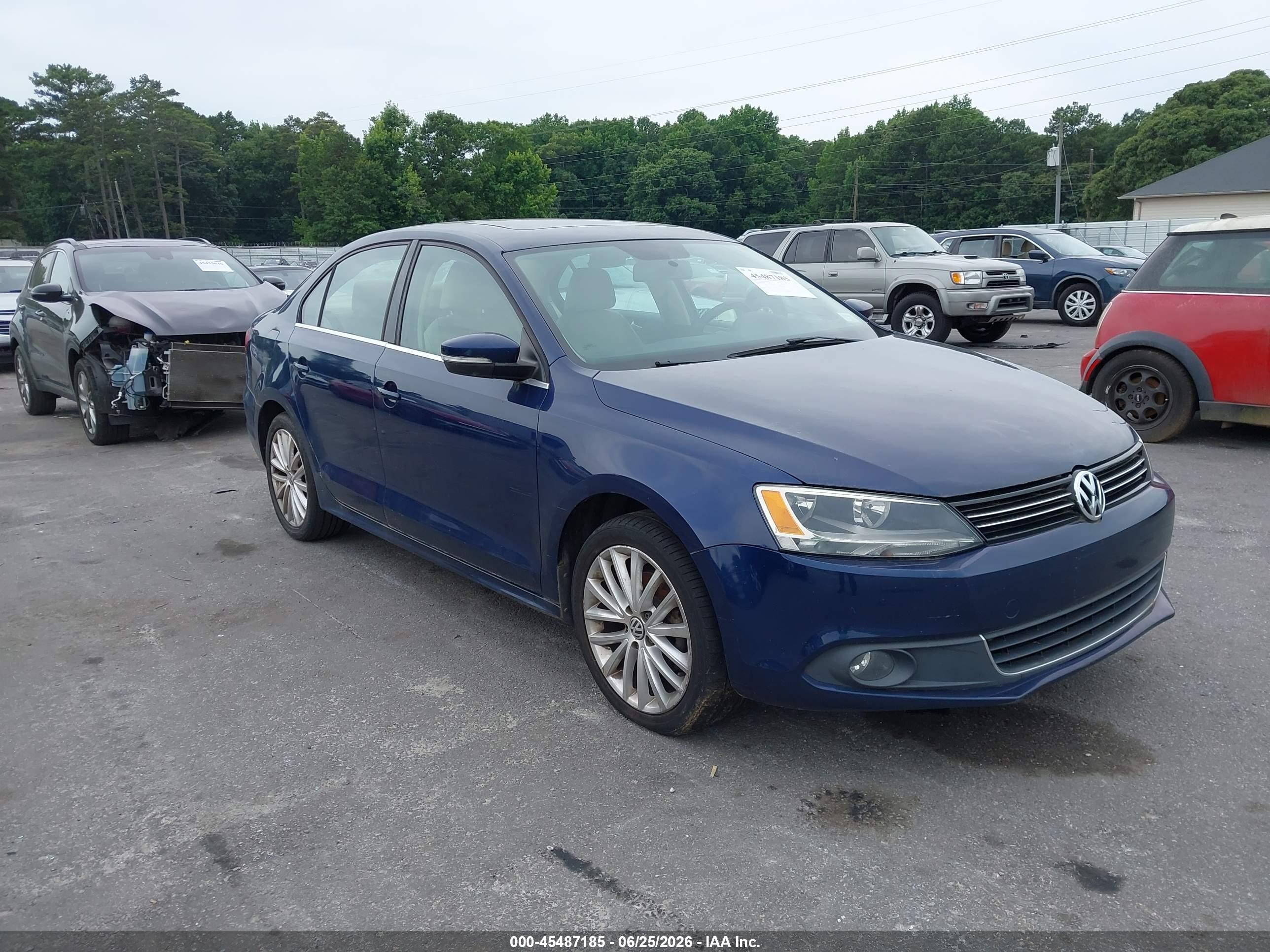 2012 Volkswagen Jetta 2.5l Sel Blue vin: 3VWLP7AJXCM426883