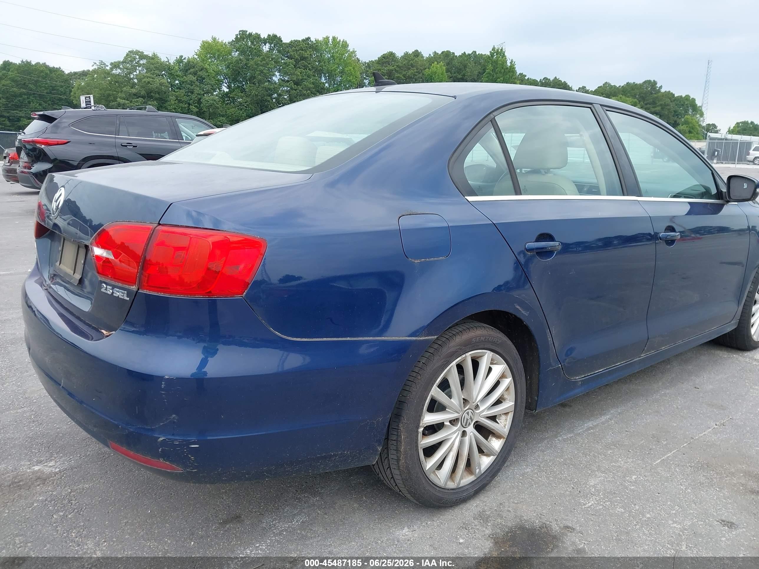 2012 Volkswagen Jetta 2.5l Sel Blue vin: 3VWLP7AJXCM426883