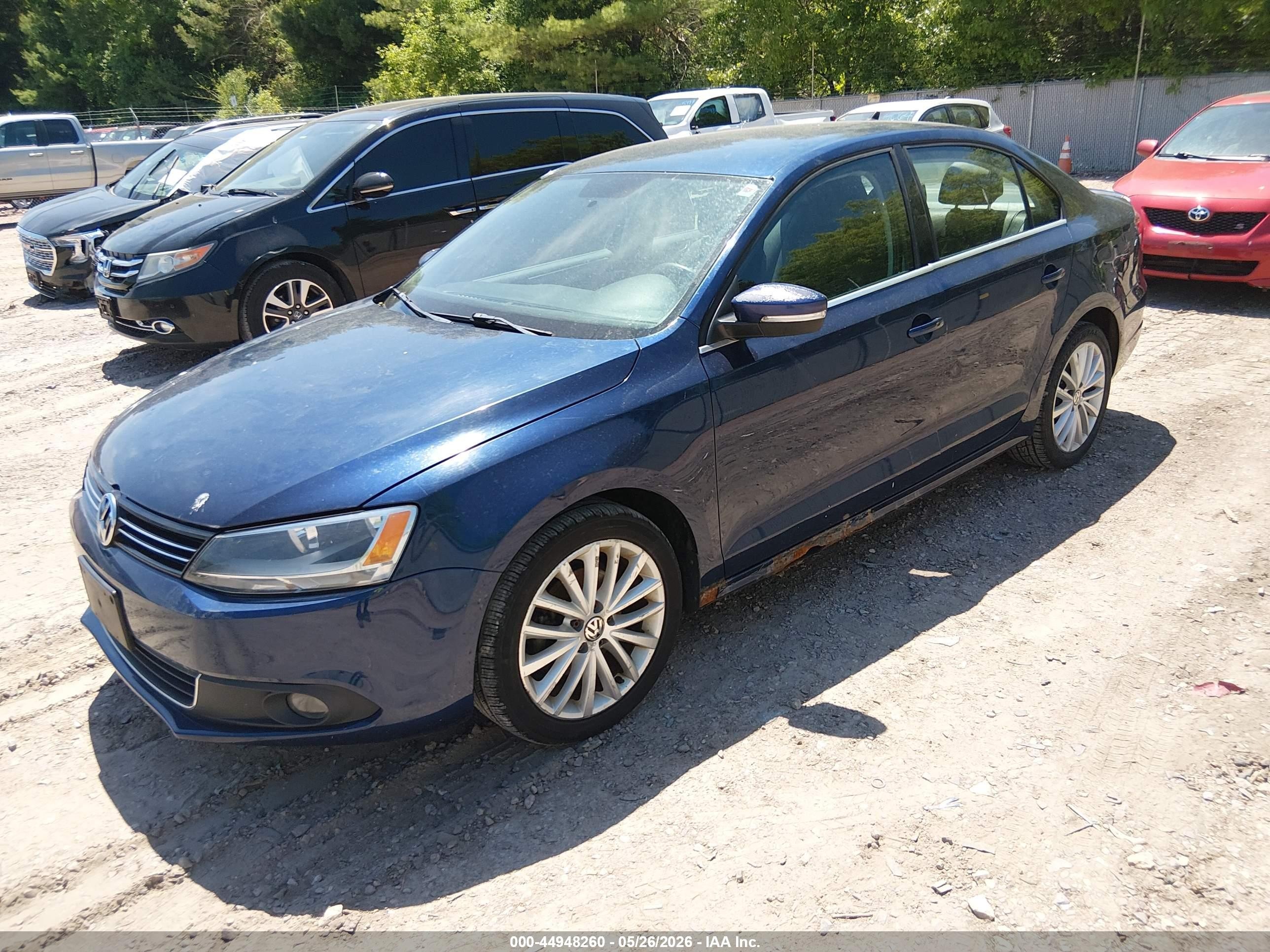 2012 Volkswagen Jetta 2.5l Sel Blue vin: 3VWLX7AJ0CM009238
