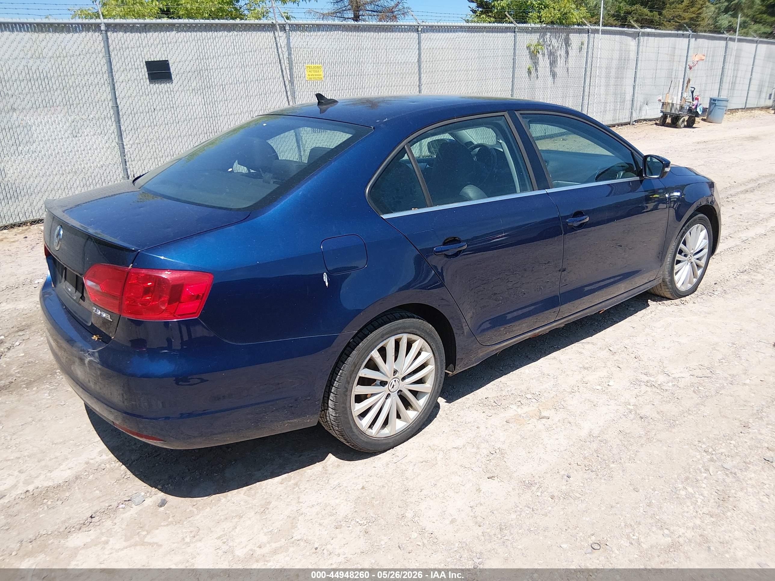 2012 Volkswagen Jetta 2.5l Sel Blue vin: 3VWLX7AJ0CM009238
