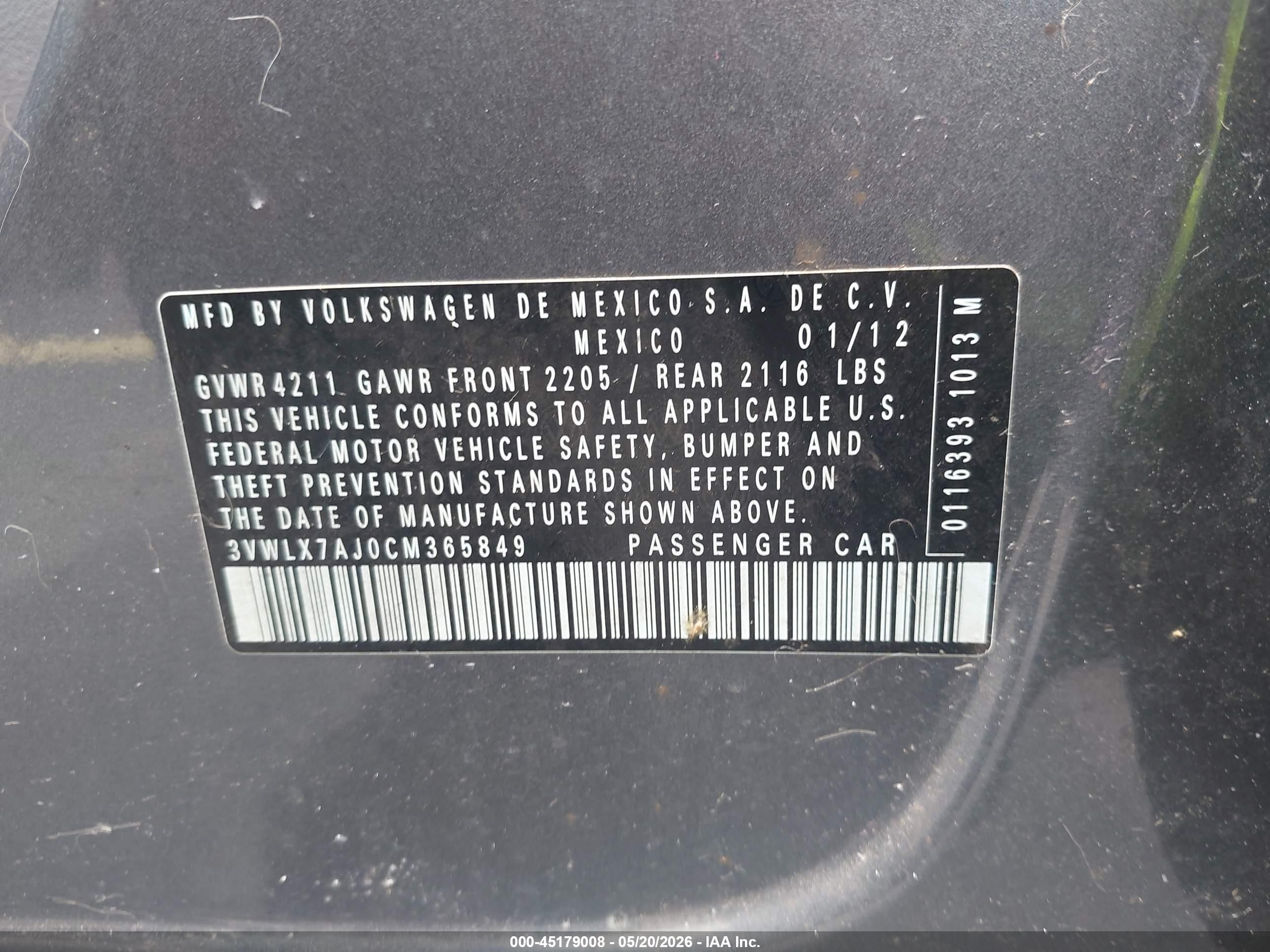 2012 Volkswagen Jetta 2.5l Sel Gray vin: 3VWLX7AJ0CM365849