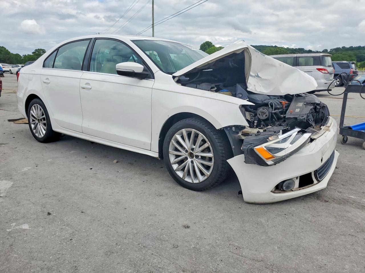 2012 Volkswagen Jetta Sel White vin: 3VWLX7AJ0CM395899